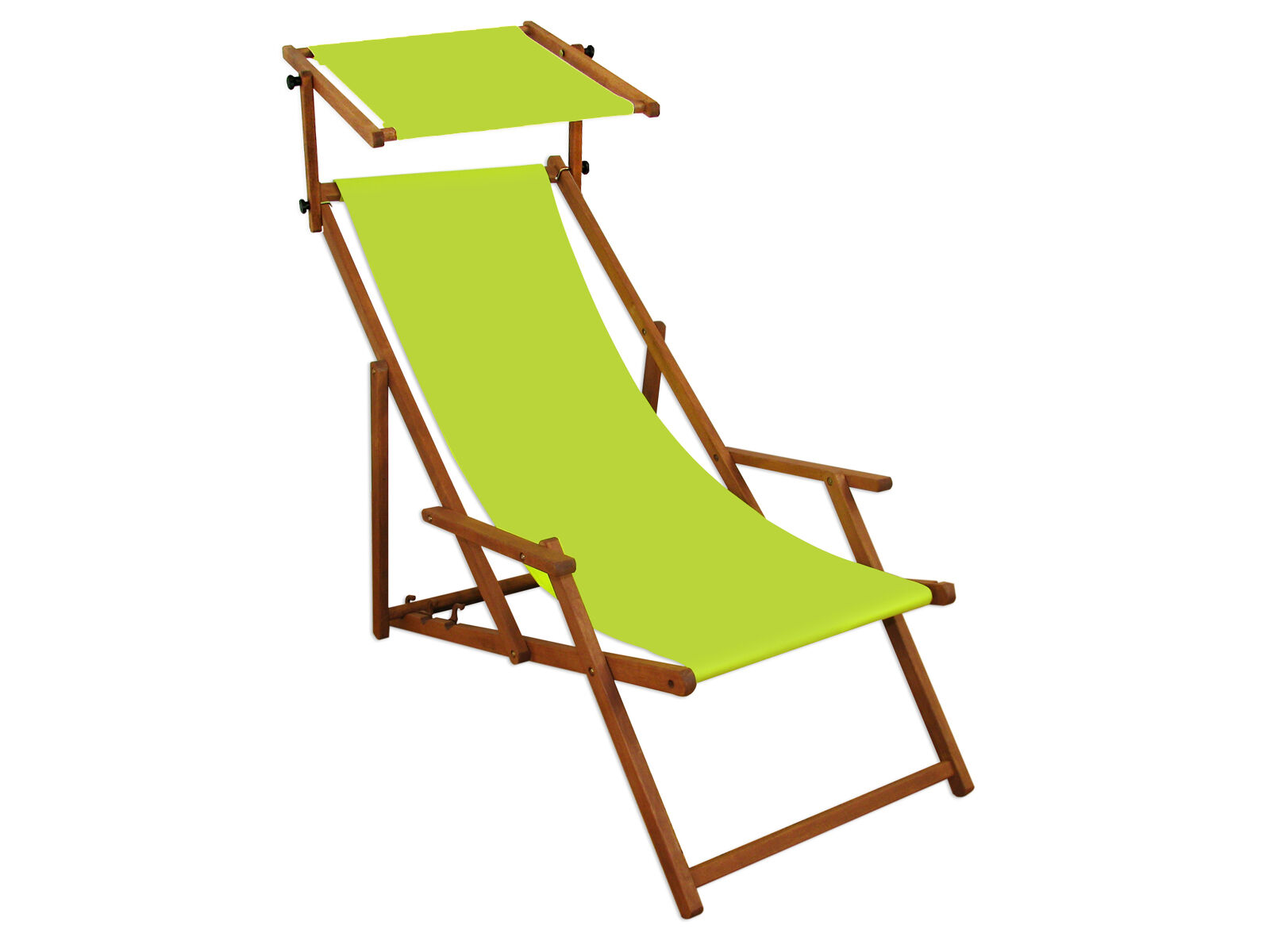 Strandstuhl mit Sonnendach Stofffarbe Pistazie