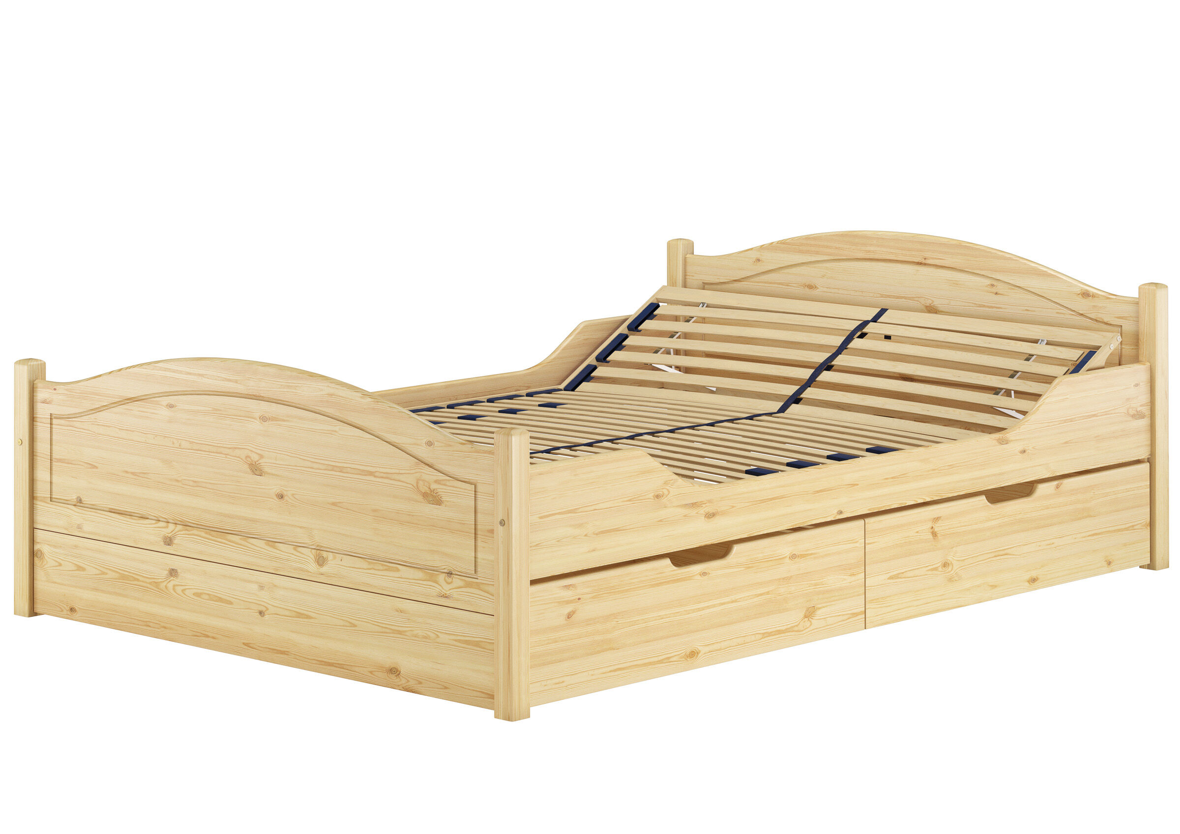 Doppelbett Massivholz 140x200 Komplettset Bett mit Staukasten V-60.33-14