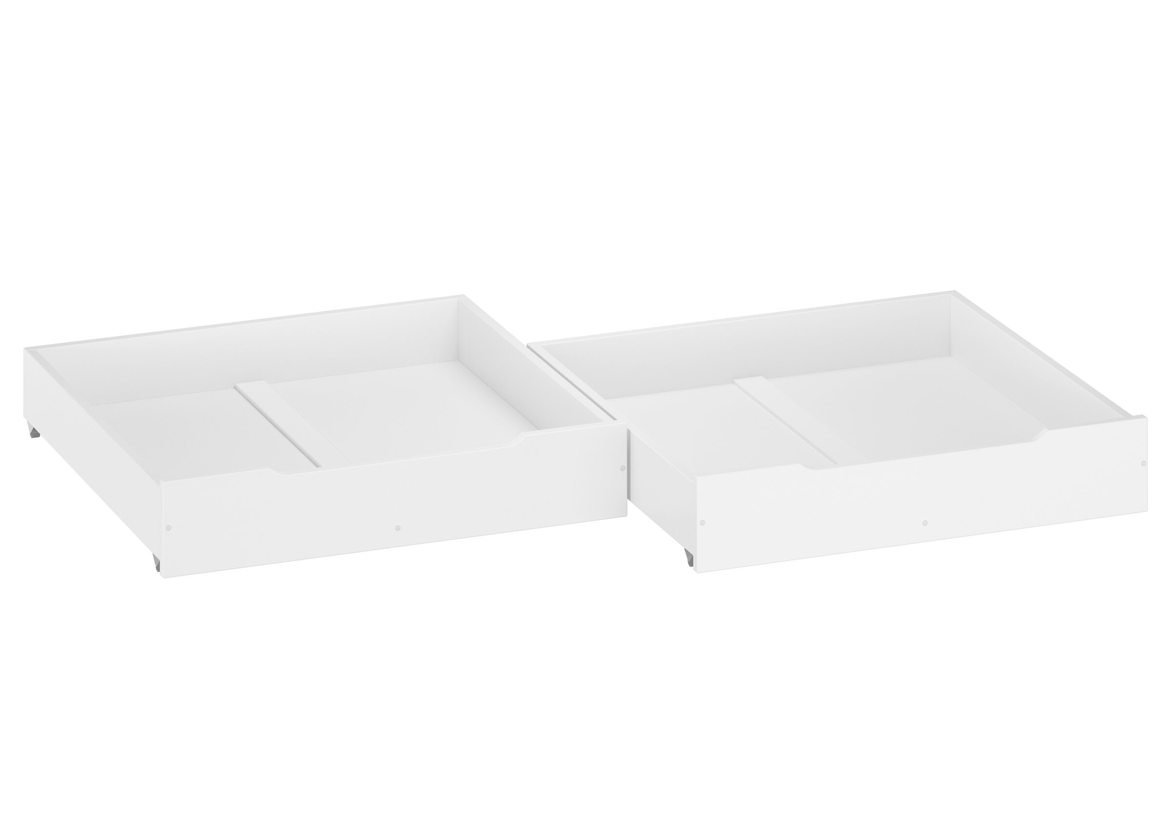 Due cassetti porta oggetti per i NOSTRI letti in Faggio bianco 90.10-BS32-W