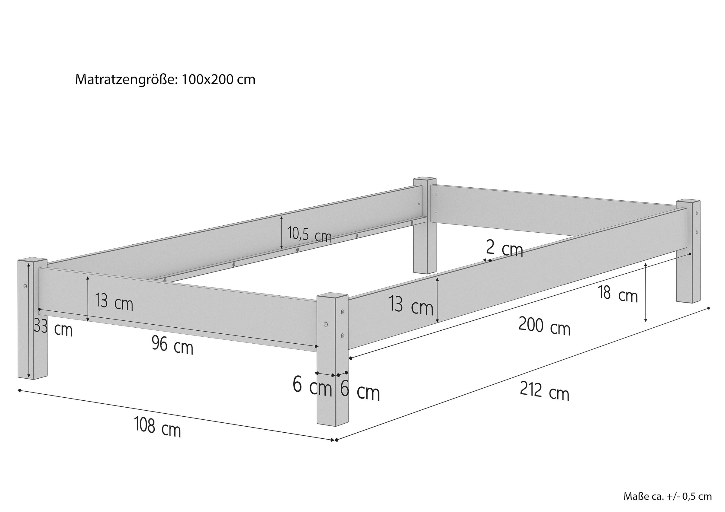 Cinque varianti di solido letto una piazza futon 100x200 in Faggio massello laccato V-60.84-10