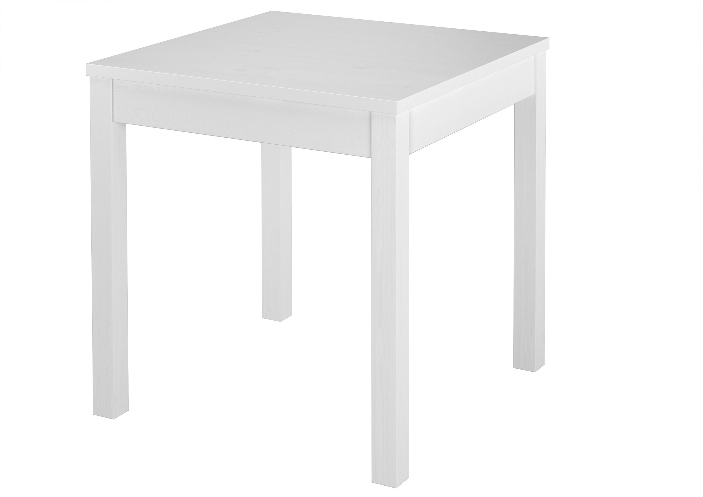 weißer Holztisch quadratisch