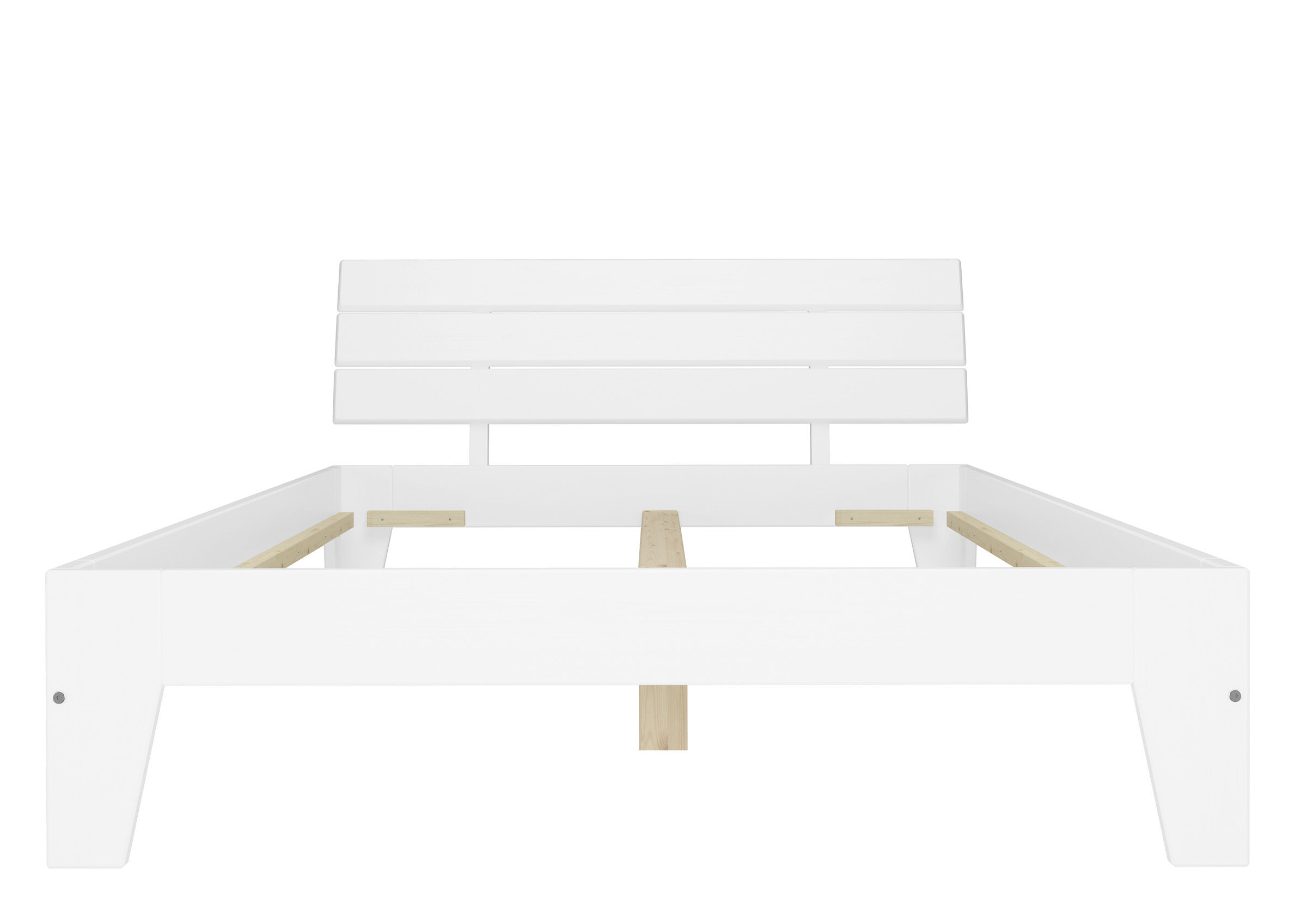 Tre varianti di elegante letto bianco una piazza e mezzo 120x200 in Pino V-60.54-12W
