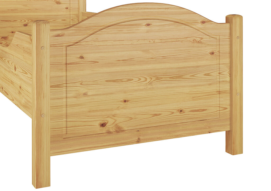 Tre varianti di letto classico lungo anche PER ANZIANI 90x220 in Pino massello V-60.40-09-220