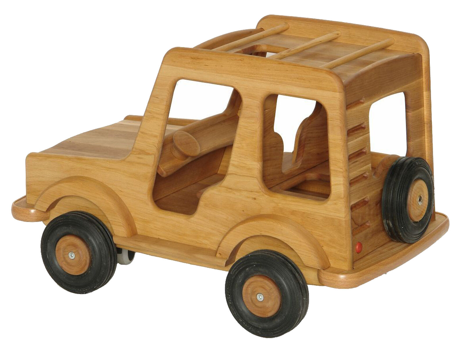 Solido modellino fuoristrada in legno Ontano massello per gioco safari sul pavimento 931-5005