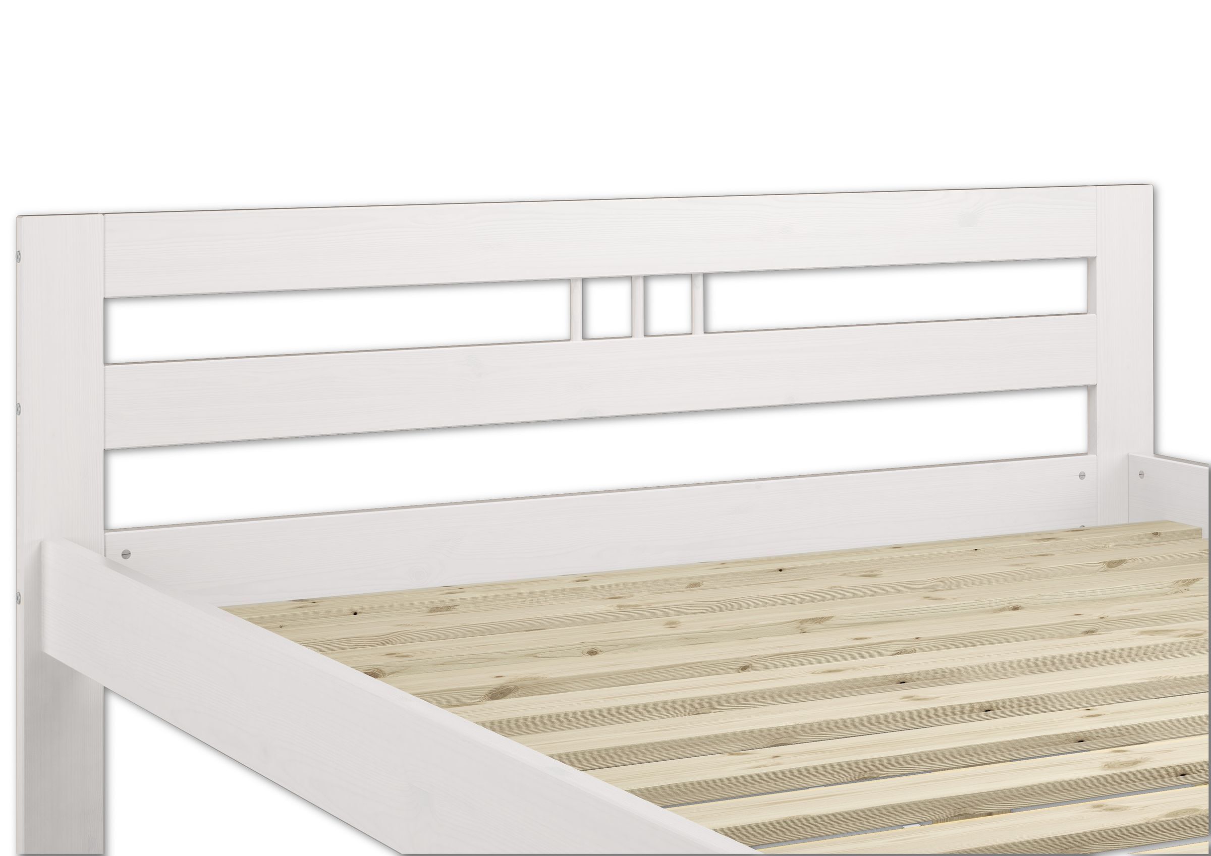 Tre varianti di solido bianco elegante letto classico 120x200 in Pino massello V-60.64-12W