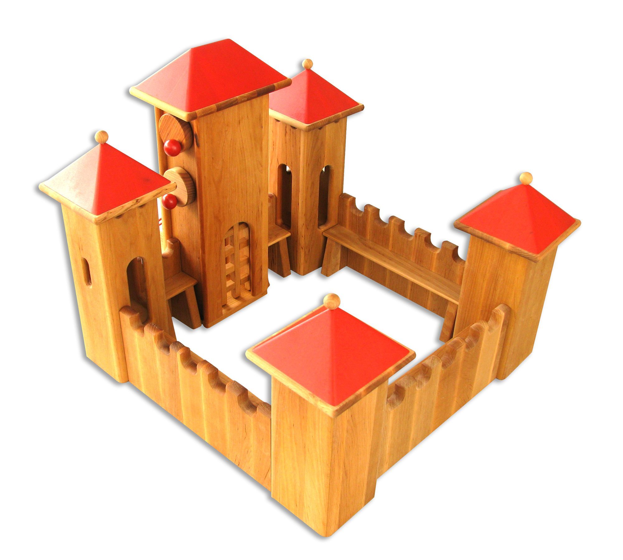 Bellissimo castello in legno di Ontano massello con parti mobili 931-130