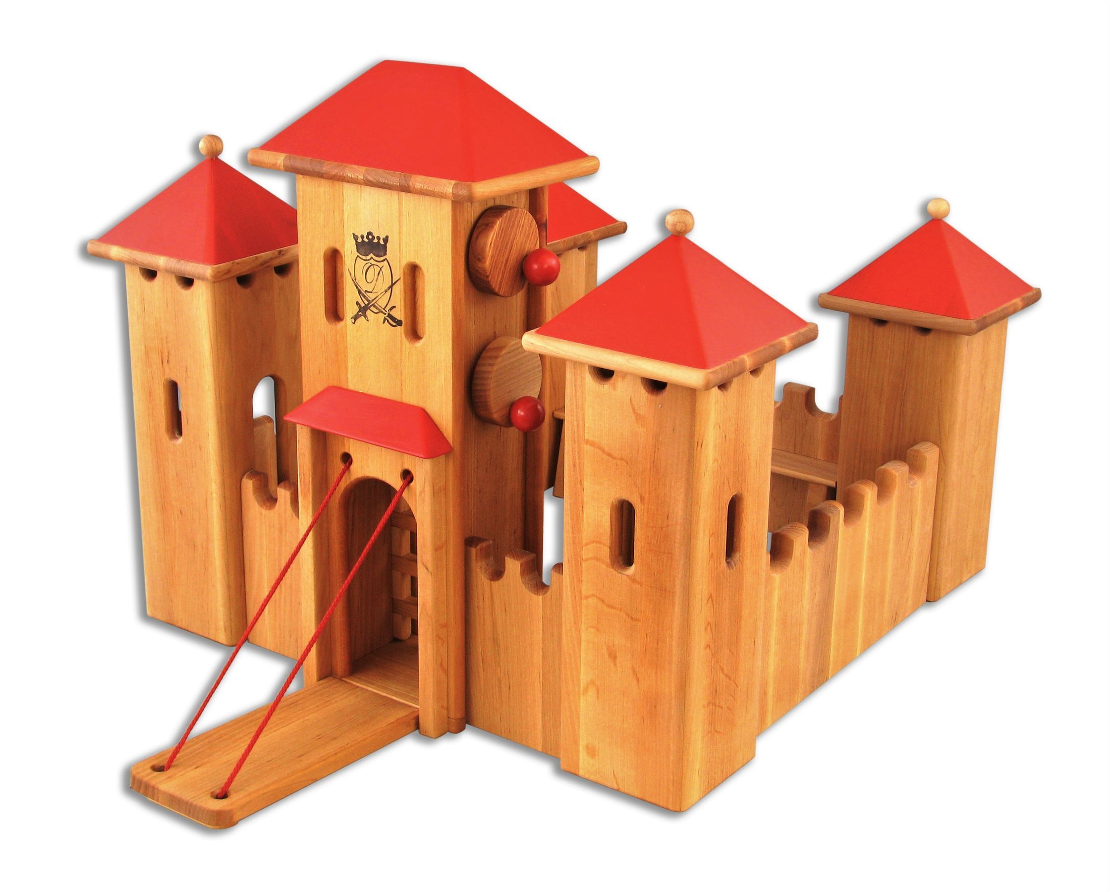 Bellissimo castello in legno di Ontano massello con parti mobili 931-130