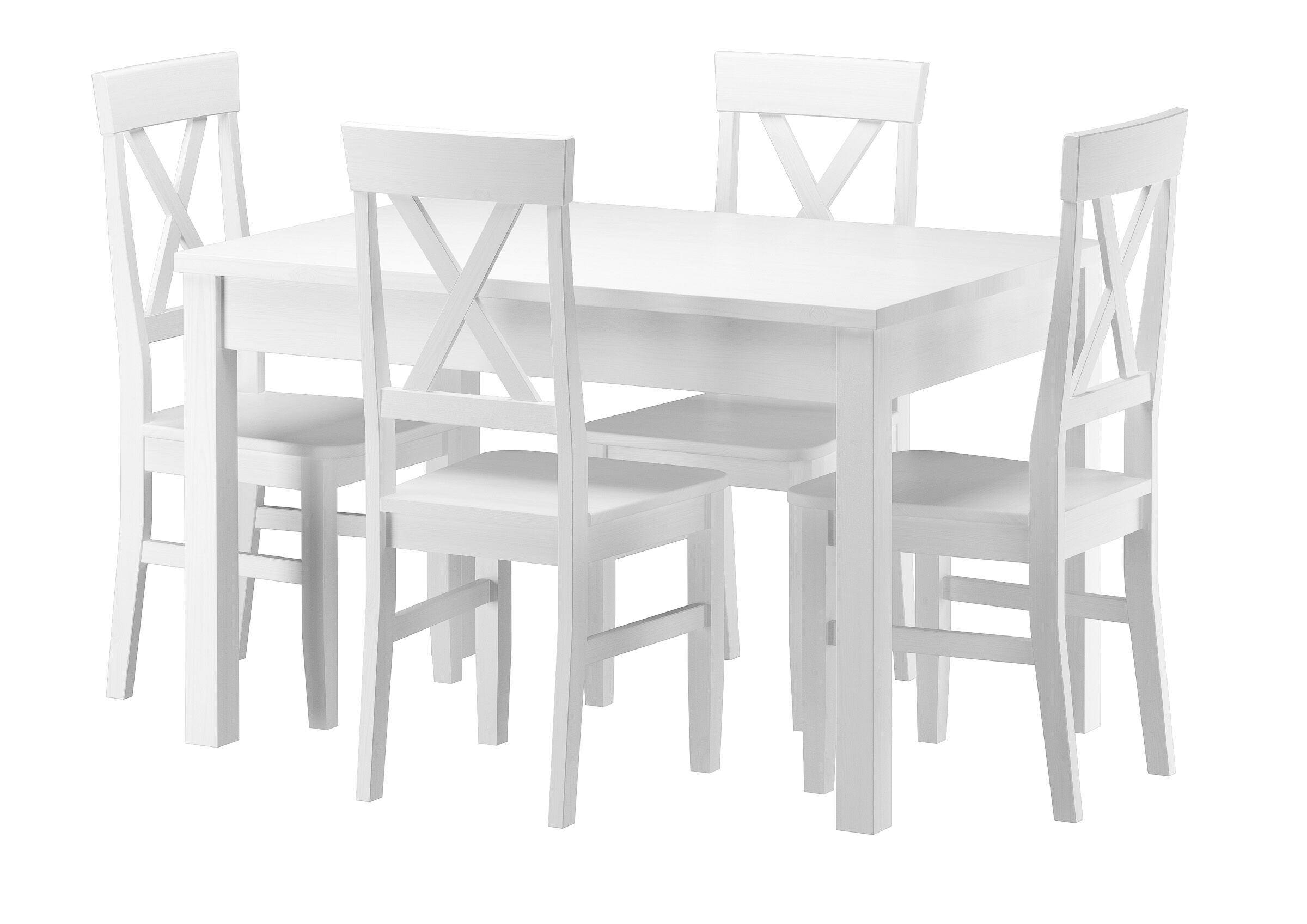 SECONDA MANO di bianca coppia di sedie in Pino massello per cucina e sala da pranzo 90.71-23-DW