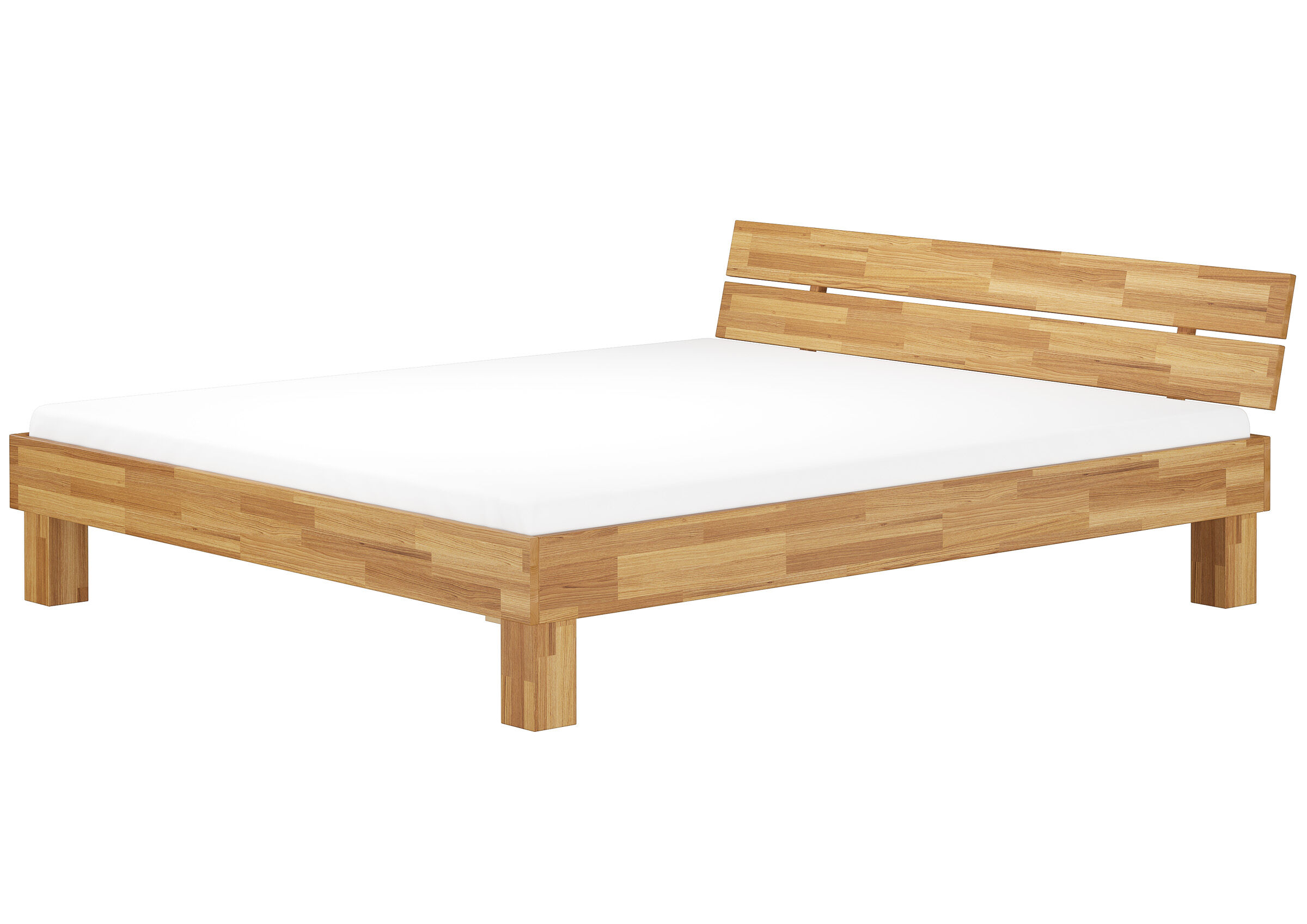 Cinque varianti solido letto/futon matrimoniale king size 180x200 in Rovere oliato V-60.88-18