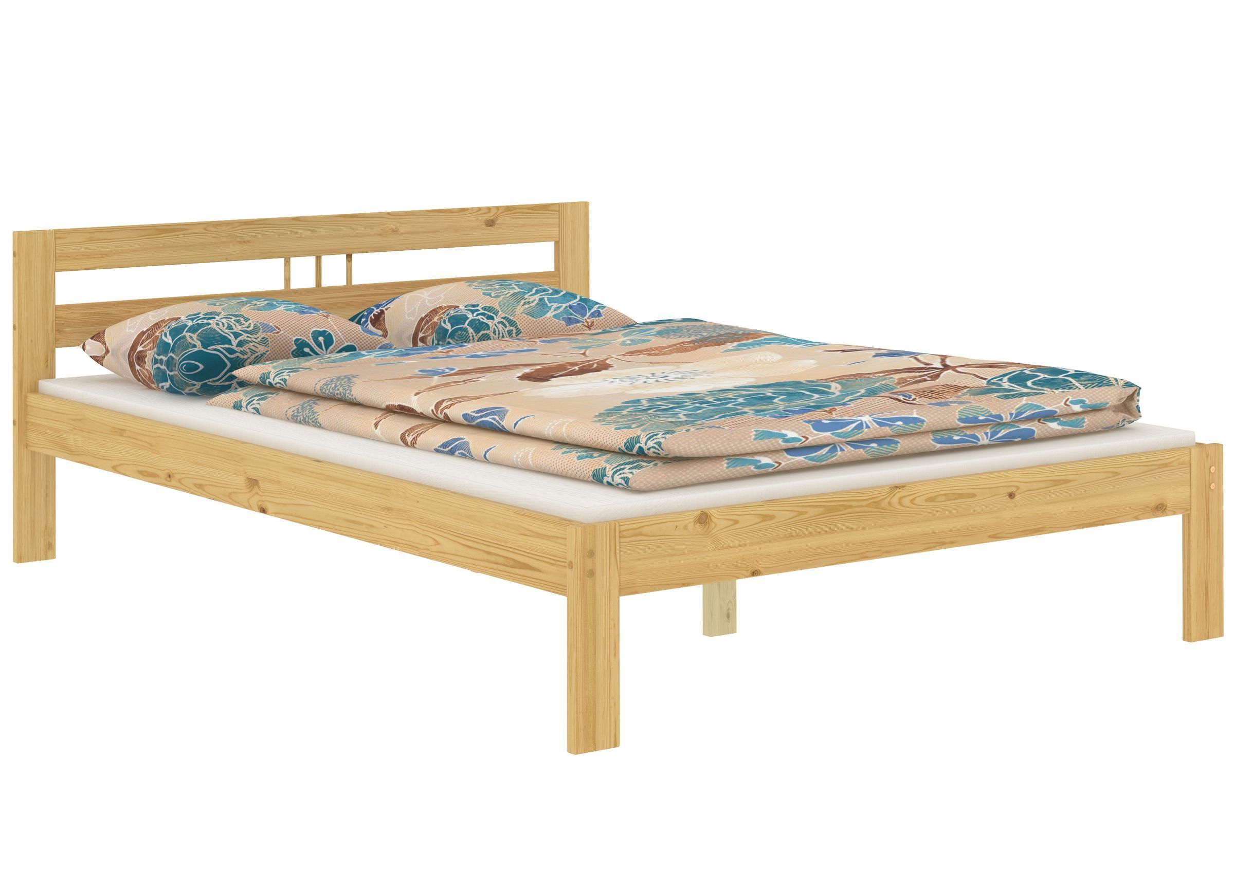 Tre opzioni di solido elegante letto classico 120x200 in Pino massello laccato V-60.64-12