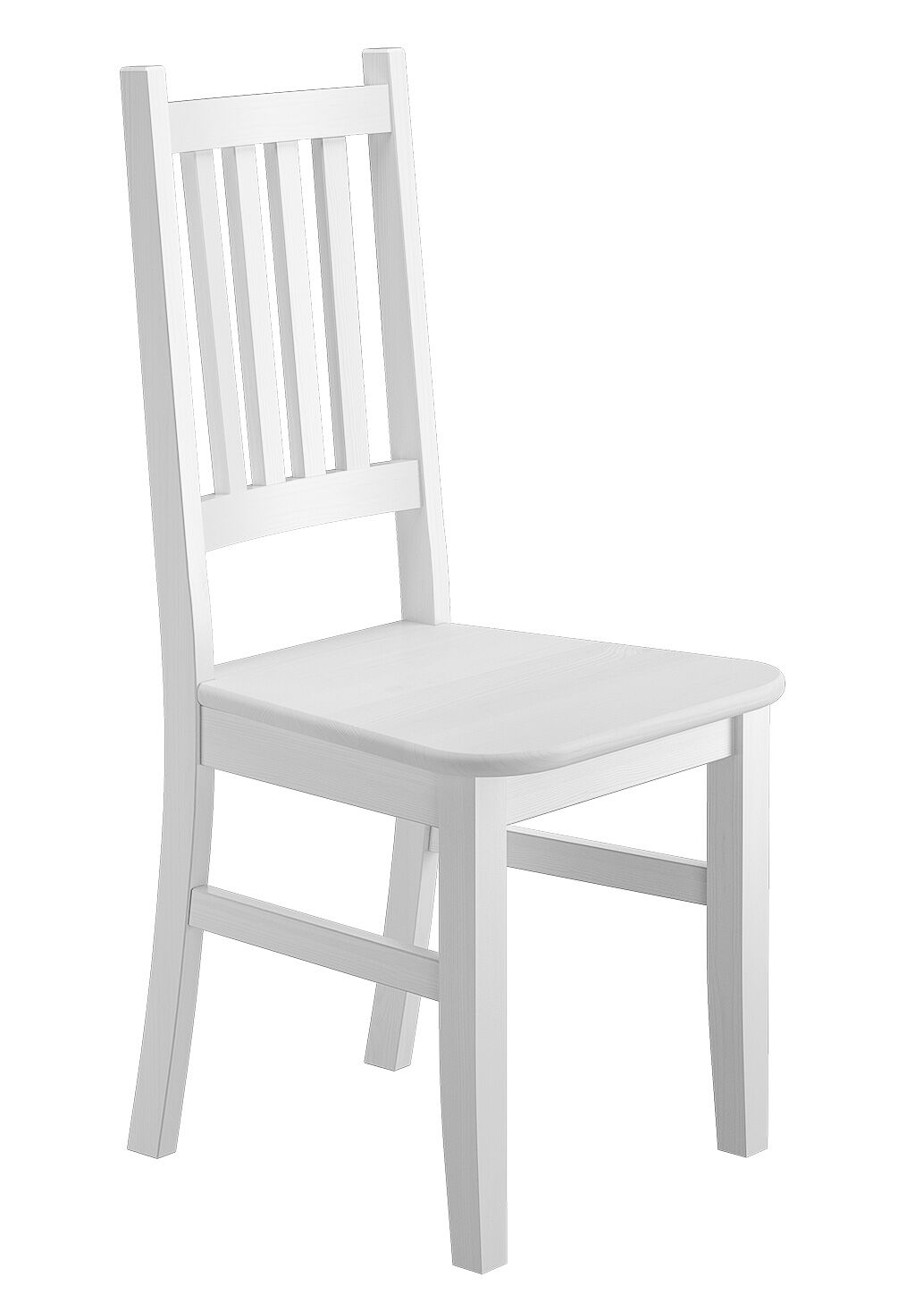 Classico design di 2 sedie bianche in Pino per cucina e sala da pranzo studio 90.71-01-2W