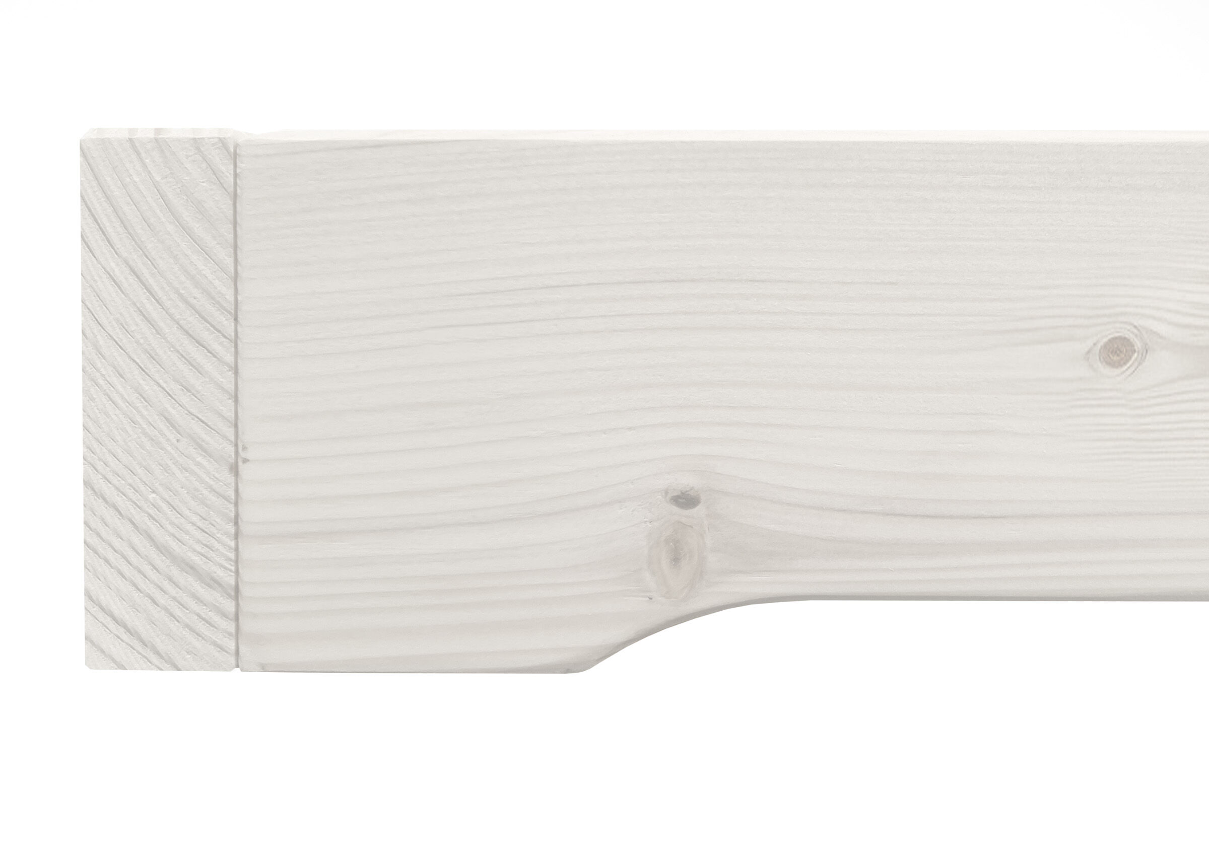 Weißes Unterschiebbett Futon extra niedrig Holzbett 80x180 Kiefer V-60.47W-08-180