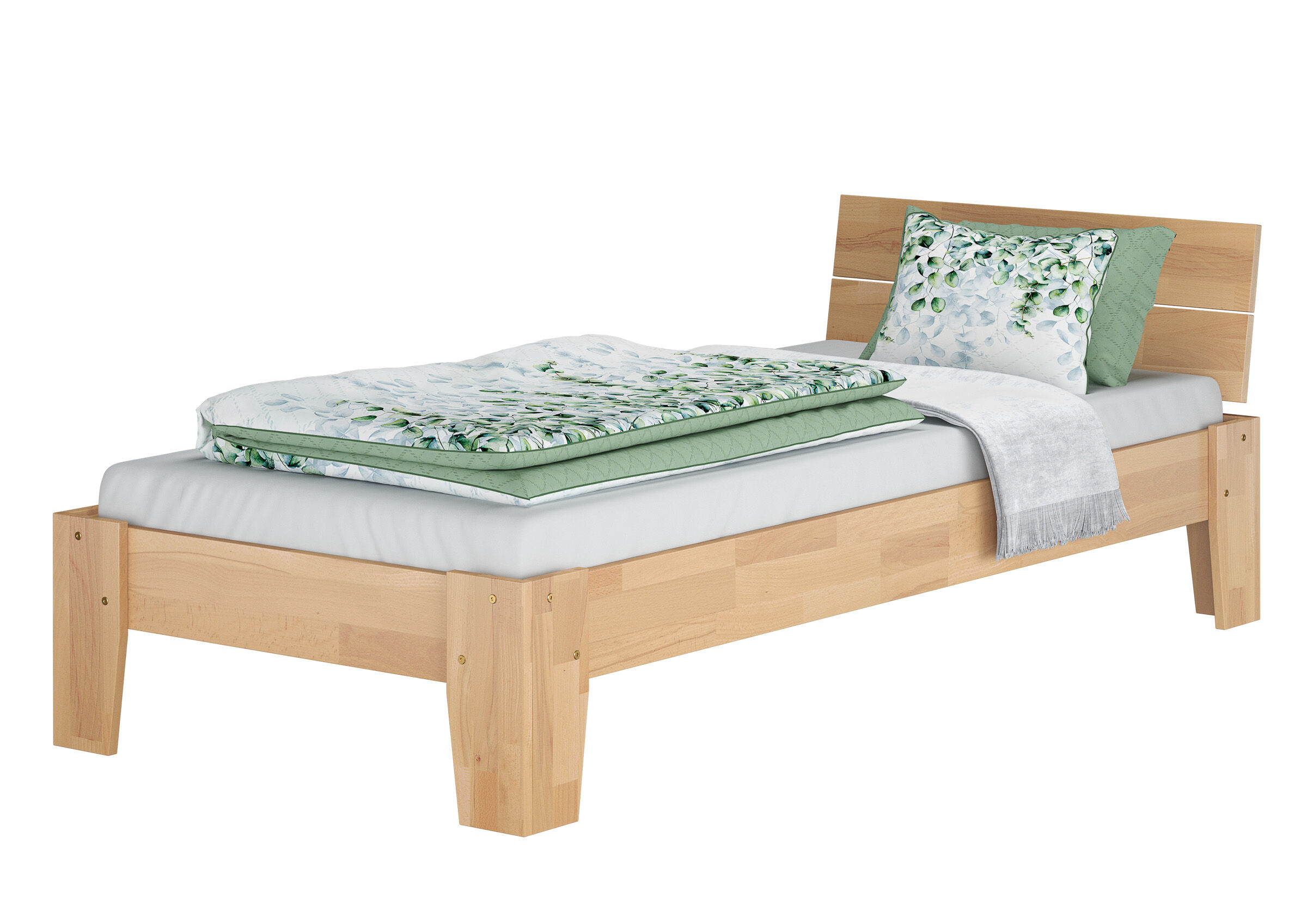 Cinque varianti del' elegante letto in faggio laccato per 90x200 materasso V-60.82-09