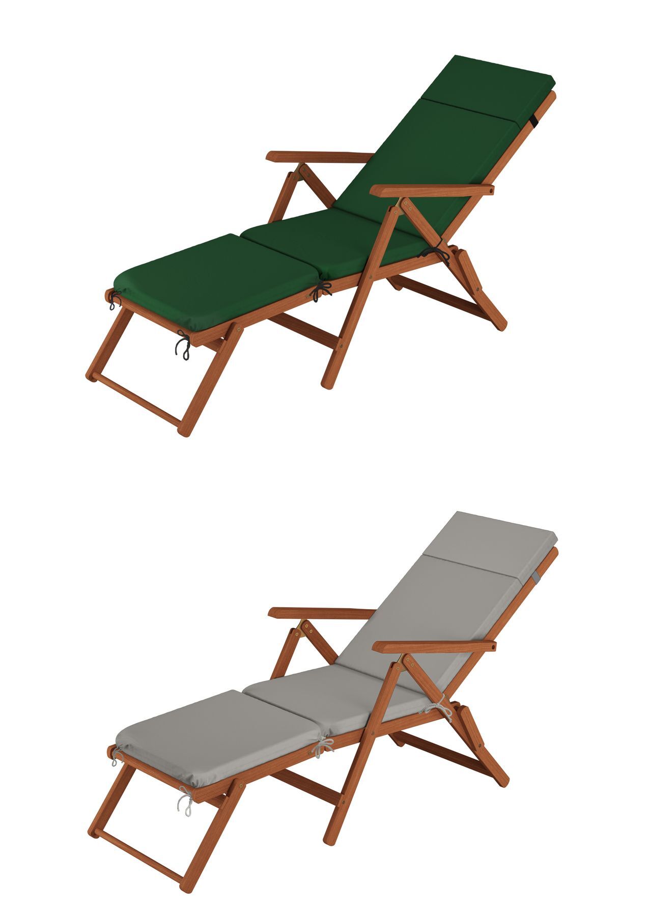 Buchenoholz Stuhl mit Grauen oder Grünen Polster