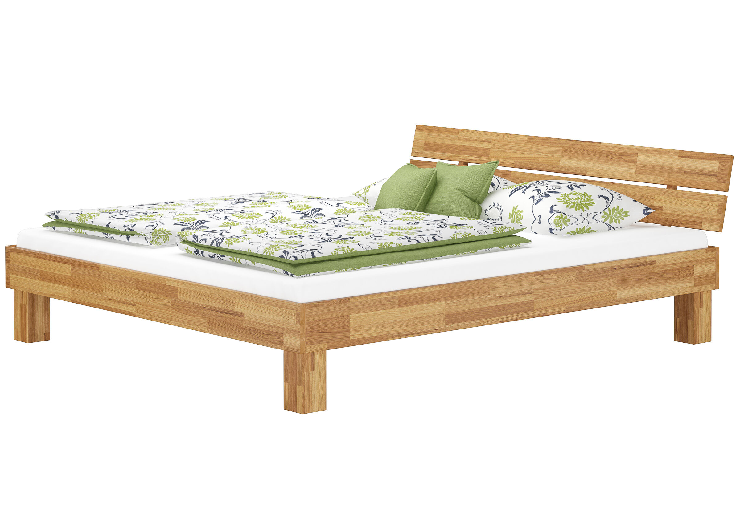 Cinque varianti solido letto/futon matrimoniale king size 180x200 in Rovere oliato V-60.88-18