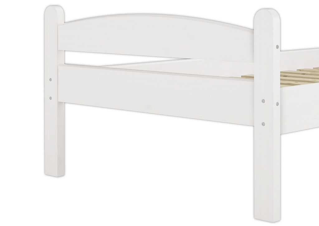 Tre varianti di solido bianco letto classico 100x200 x adulti in Pino massello V-60.32-10W