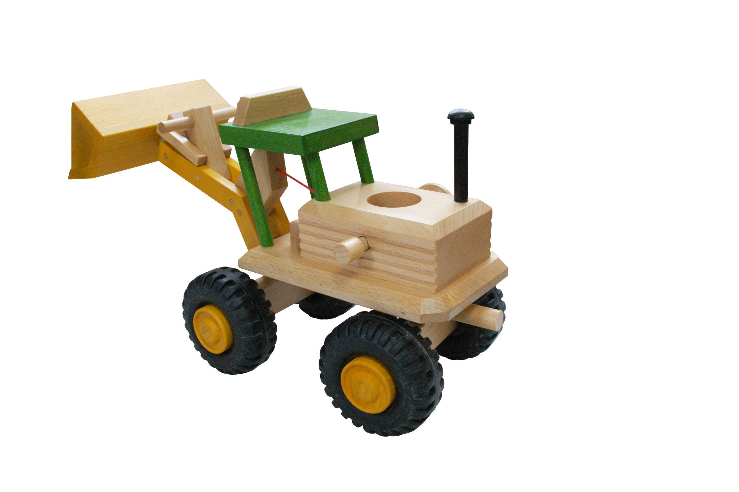 Bel modelllino in scala di escavatore in legno di Faggio con parti mobili 928-4005