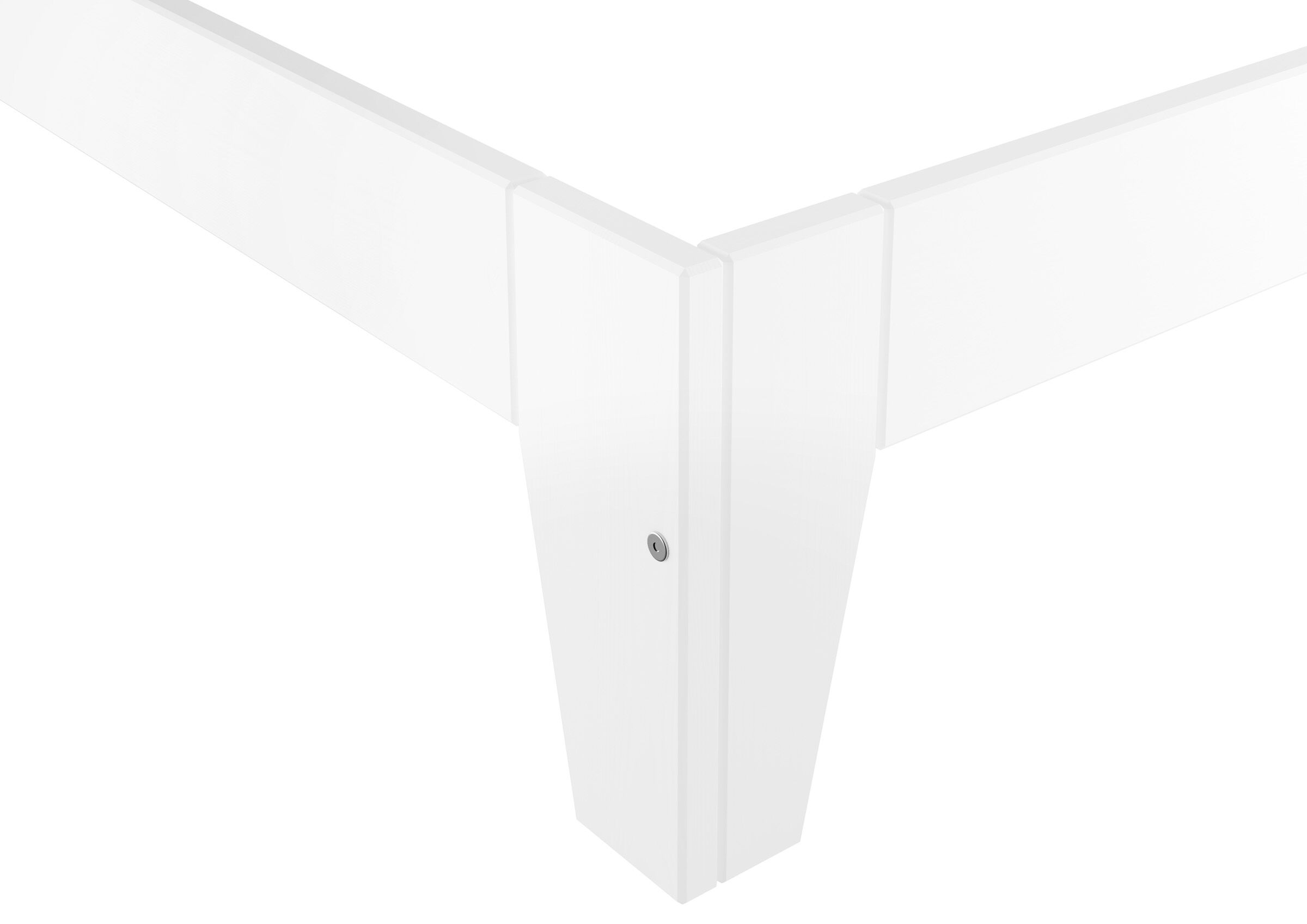 Weißes Bett 140x200 Kiefer massiv mit 3-teiligem Schubladenset Zubehör wählbar V-60.54S8-14W