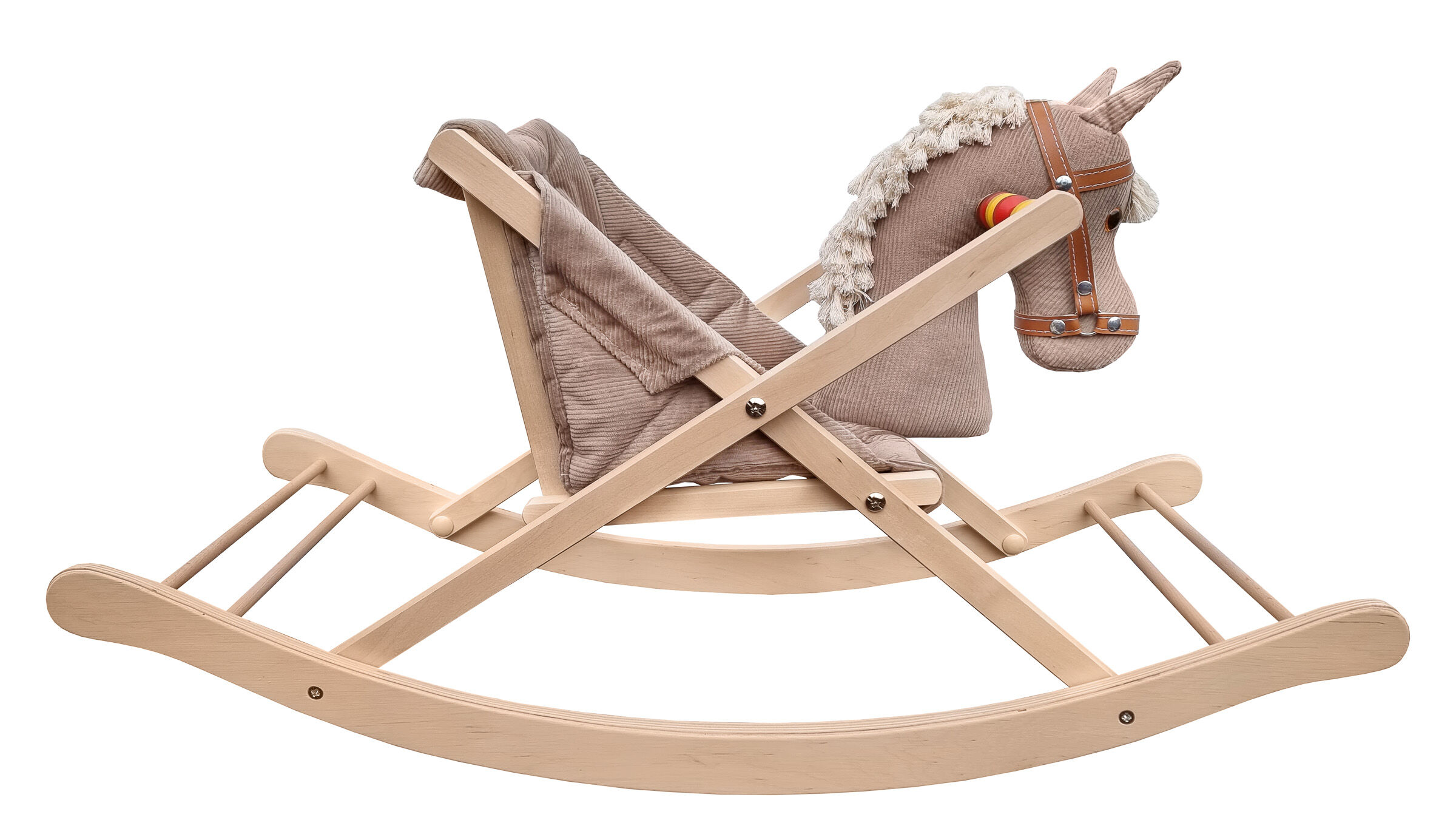 Solido cavallino-seggiolina a dondolo per bambini da 18 mesi con solide maniglie 96-222