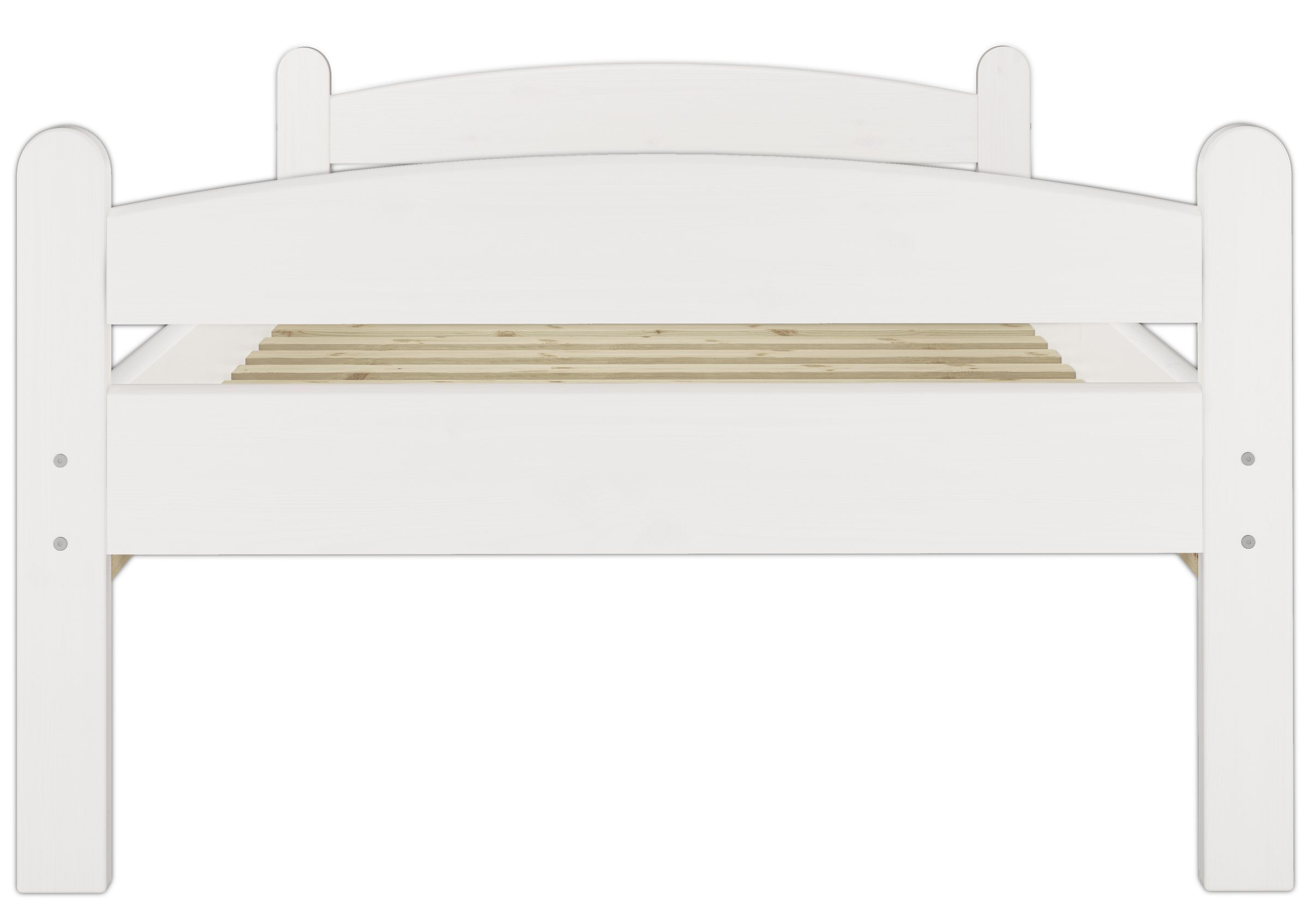 Tre variantii di solido letto bianco classico 80x200 x adulti in Pino massello V-60.32-08W