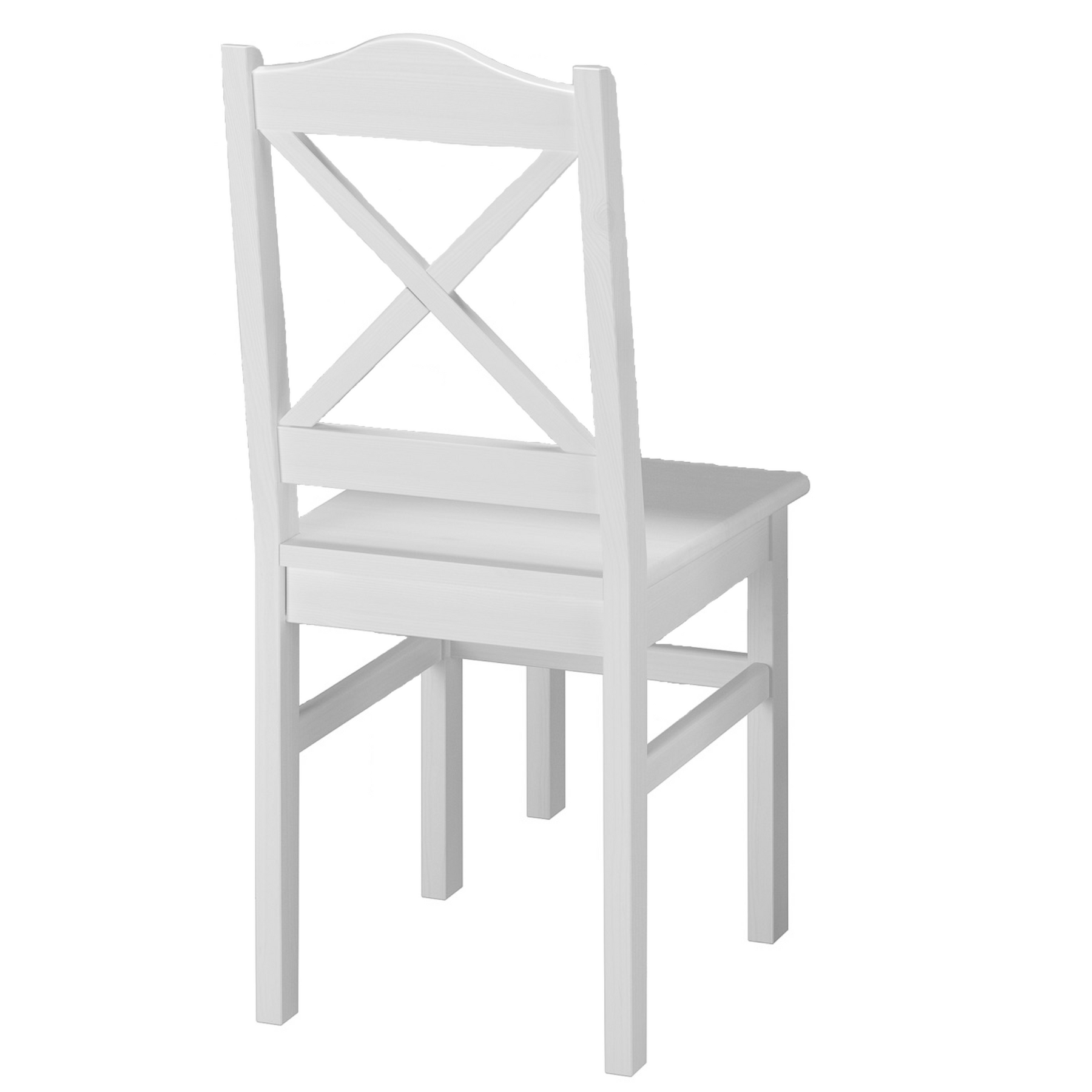 Due bianche sedie in Pino massello per cucina e sala da pranzo 90.71-20-D W