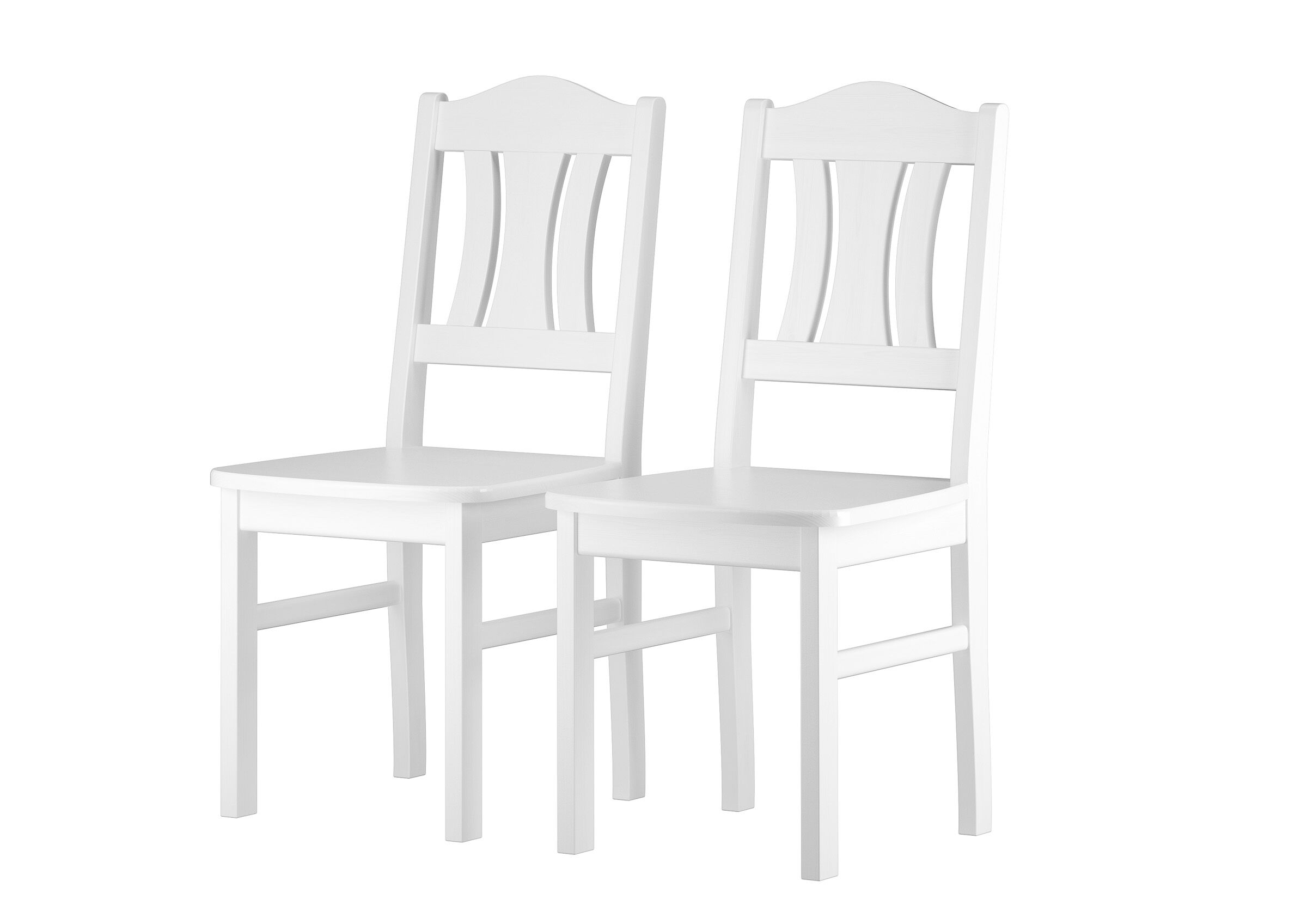 weiße Stühle im Doppelpack