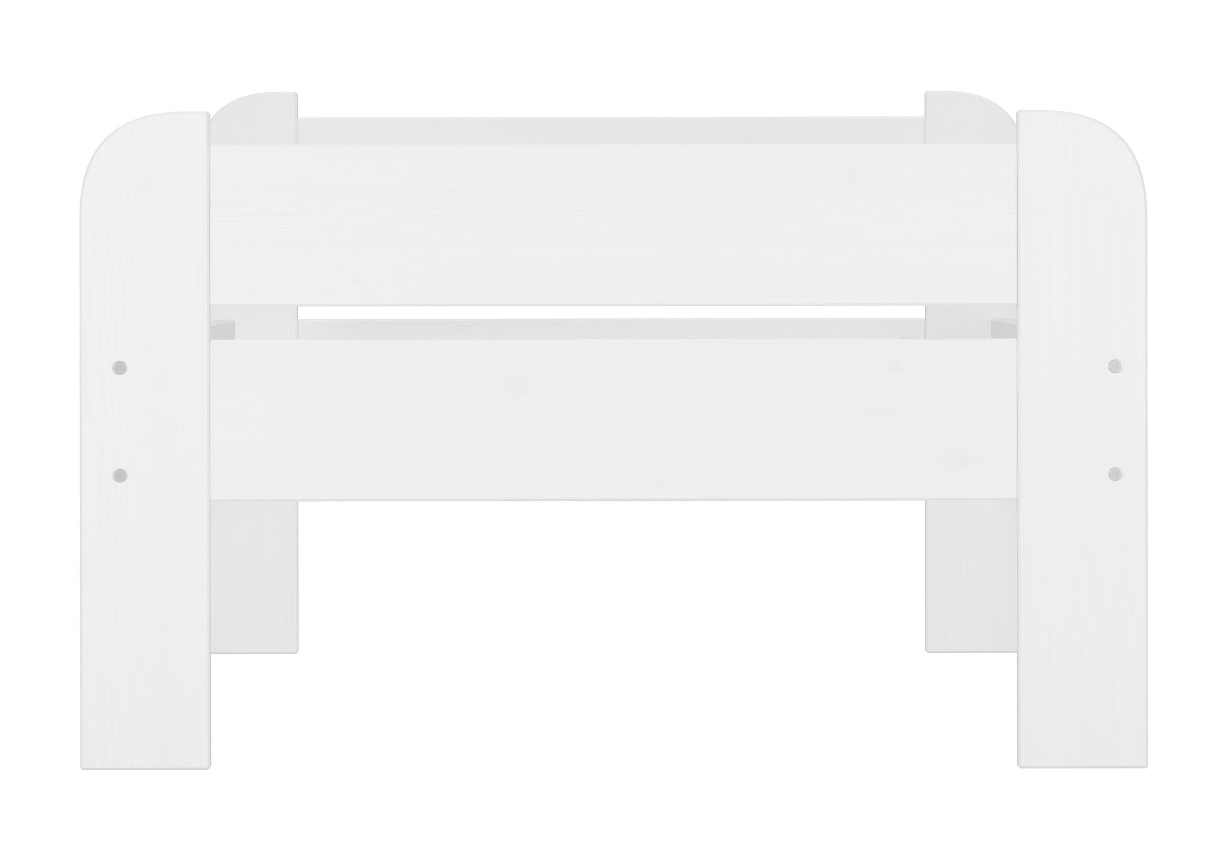 Tre varianti di letto bianco x ADULTI a una piazza 90x200 in Pino massello V-60.39-09W