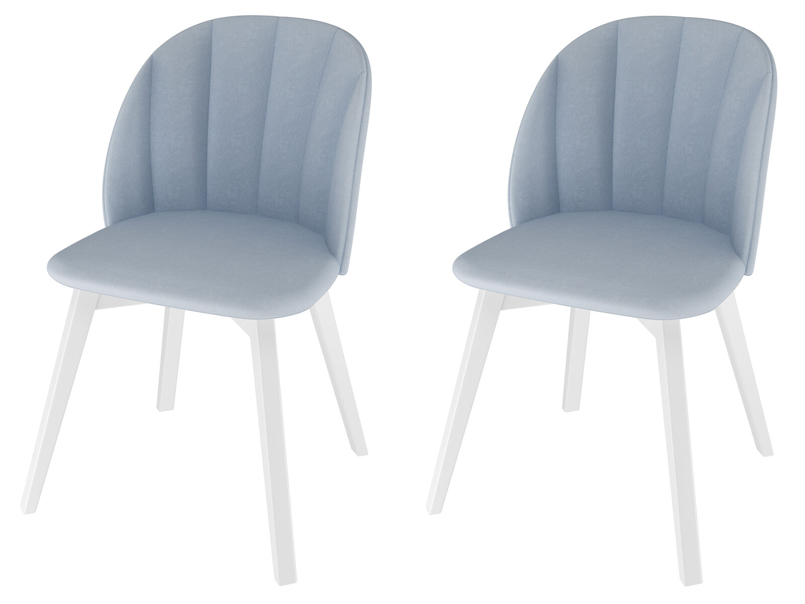 Doppelpack Stühle mit weißen Beinen