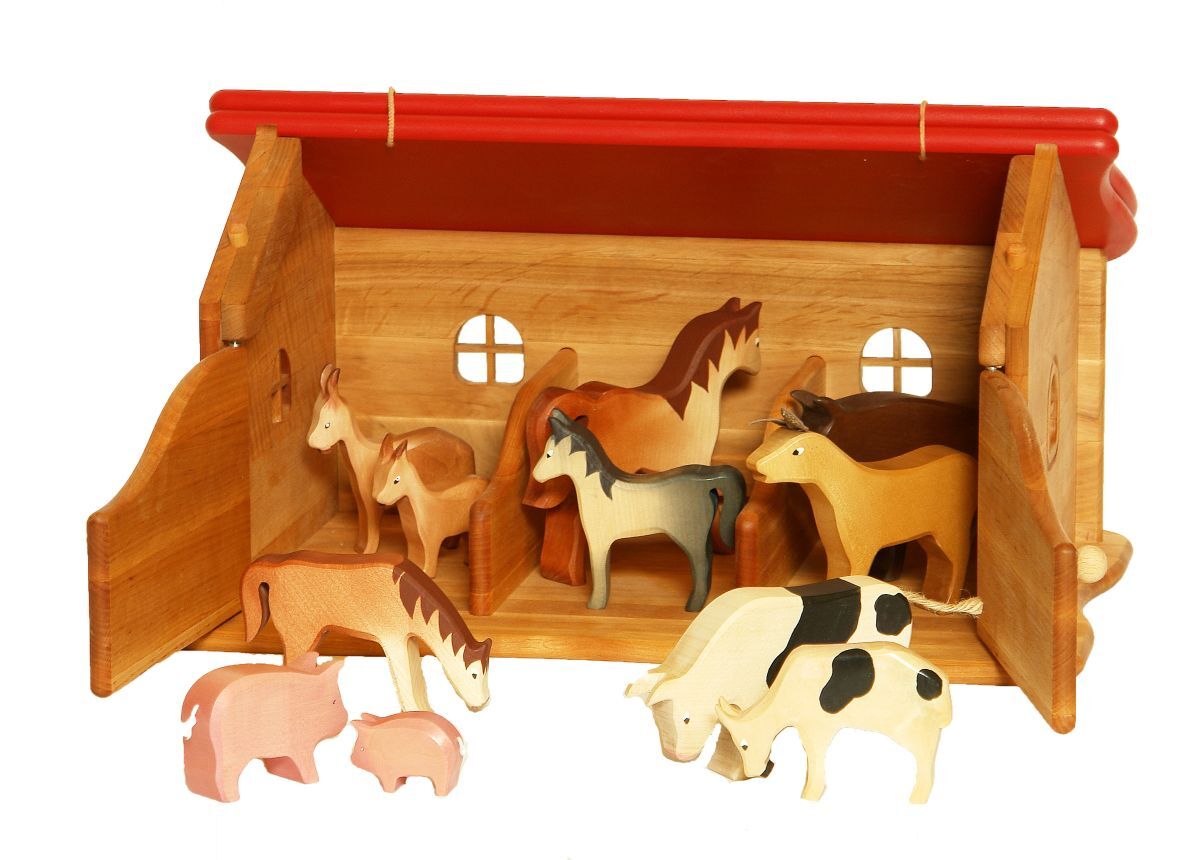 Drewart Bauernhaus, Farm, Haus aus Holz, Puppenhaus Holzhaus Stall 935-4028 