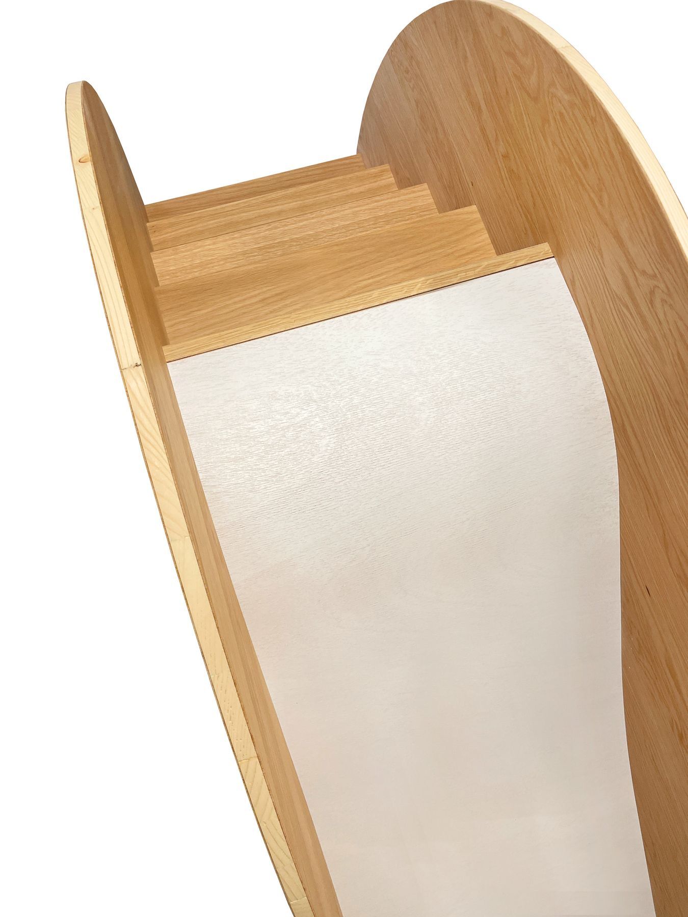 Exklusive Design-Zimmerrutsche aus Holz mit Welle 190x83cm Kinderrutsche metallfrei Indoor-Rutsche 95.101