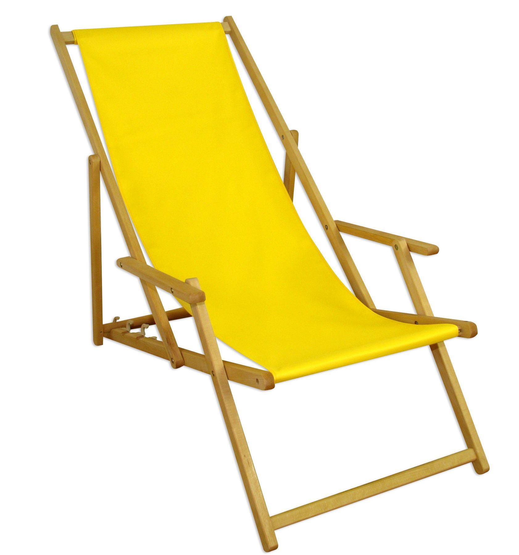 Strandstuhl mit gelbem Sitzstoff