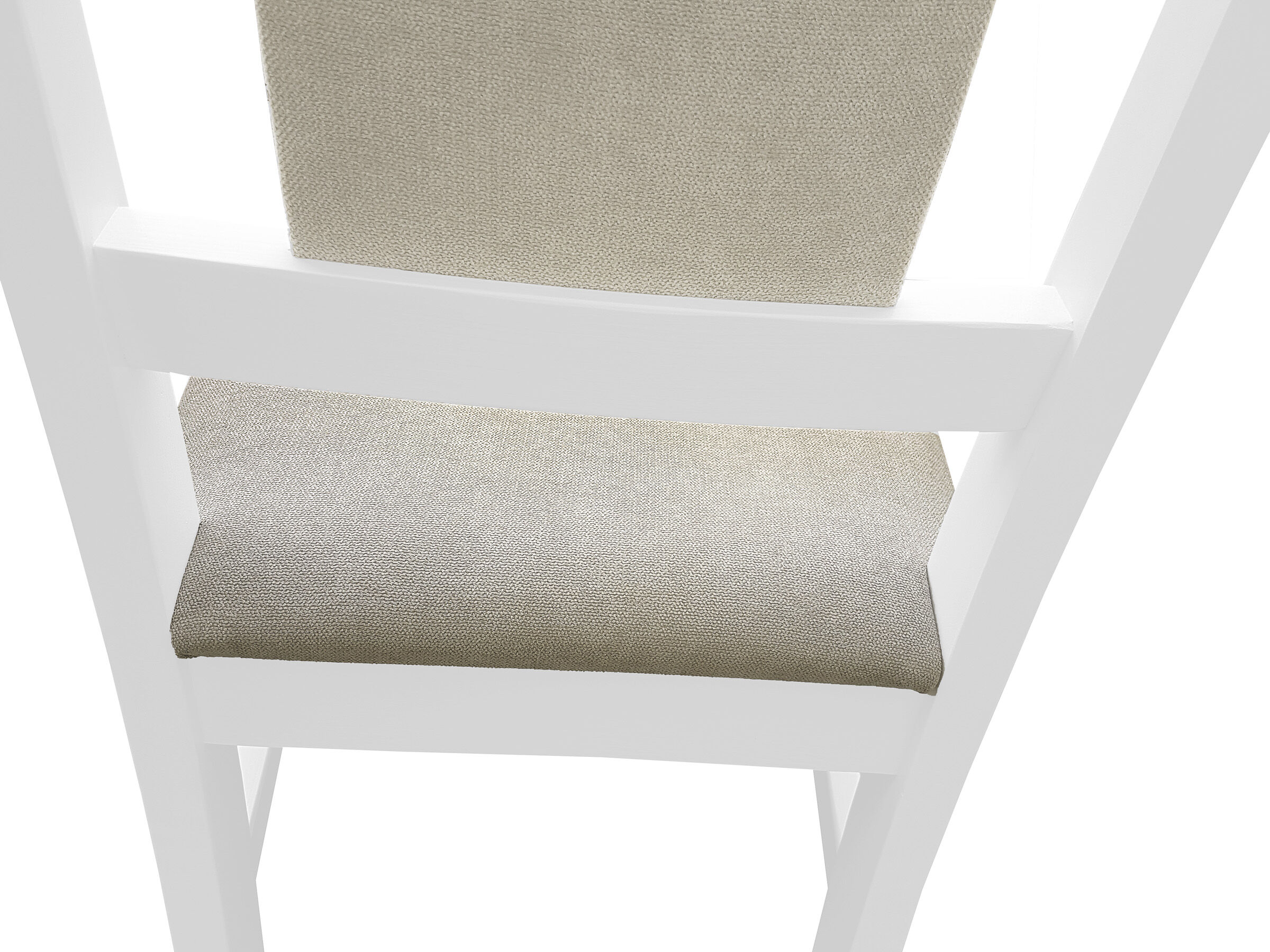 weiß-taupe Stuhl