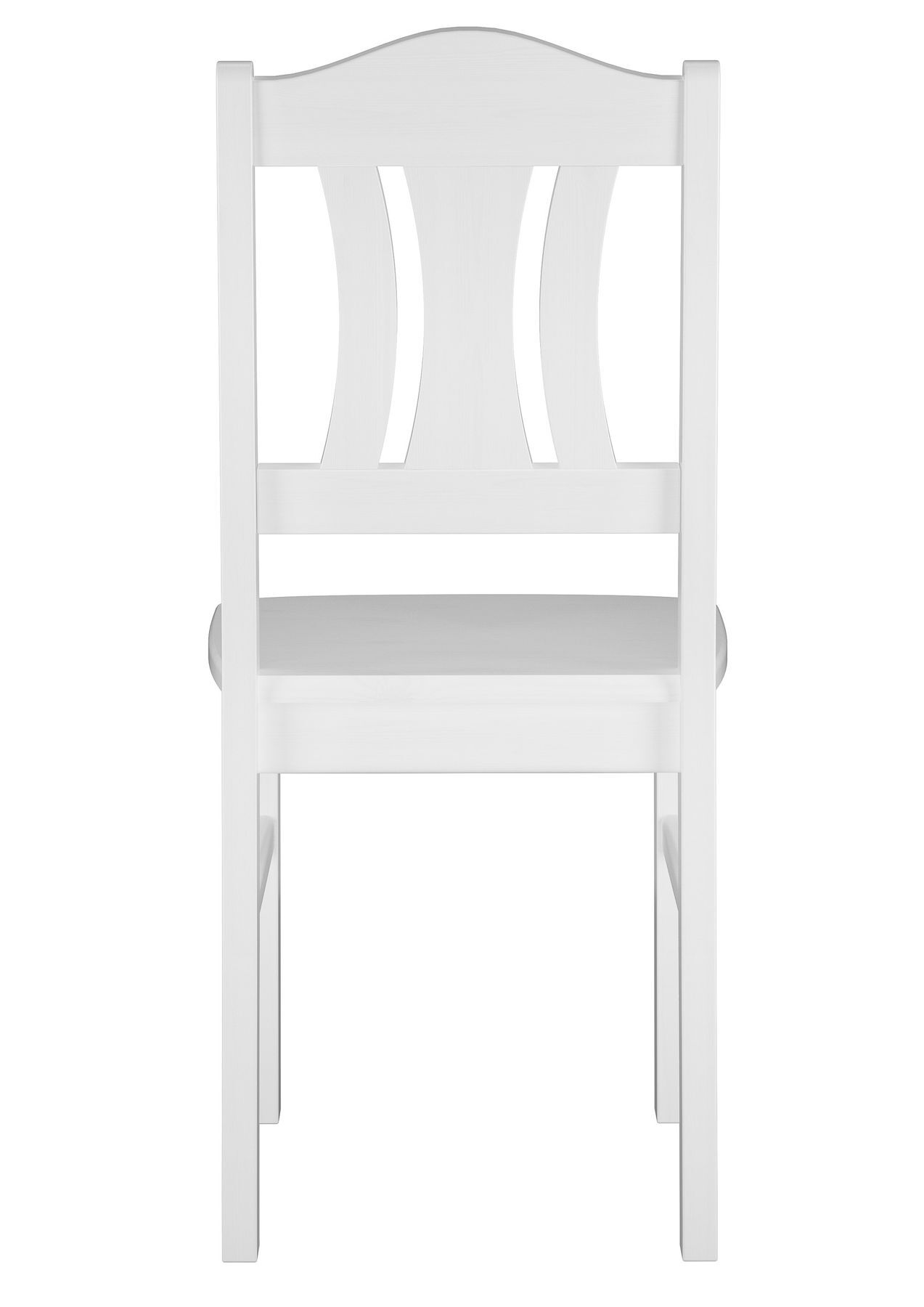 Rückenansicht weißer Stuhl