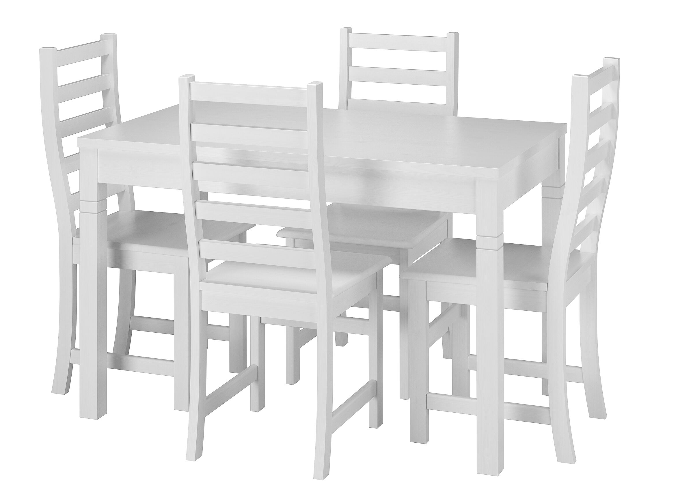 Tisch und Stühle weiß
