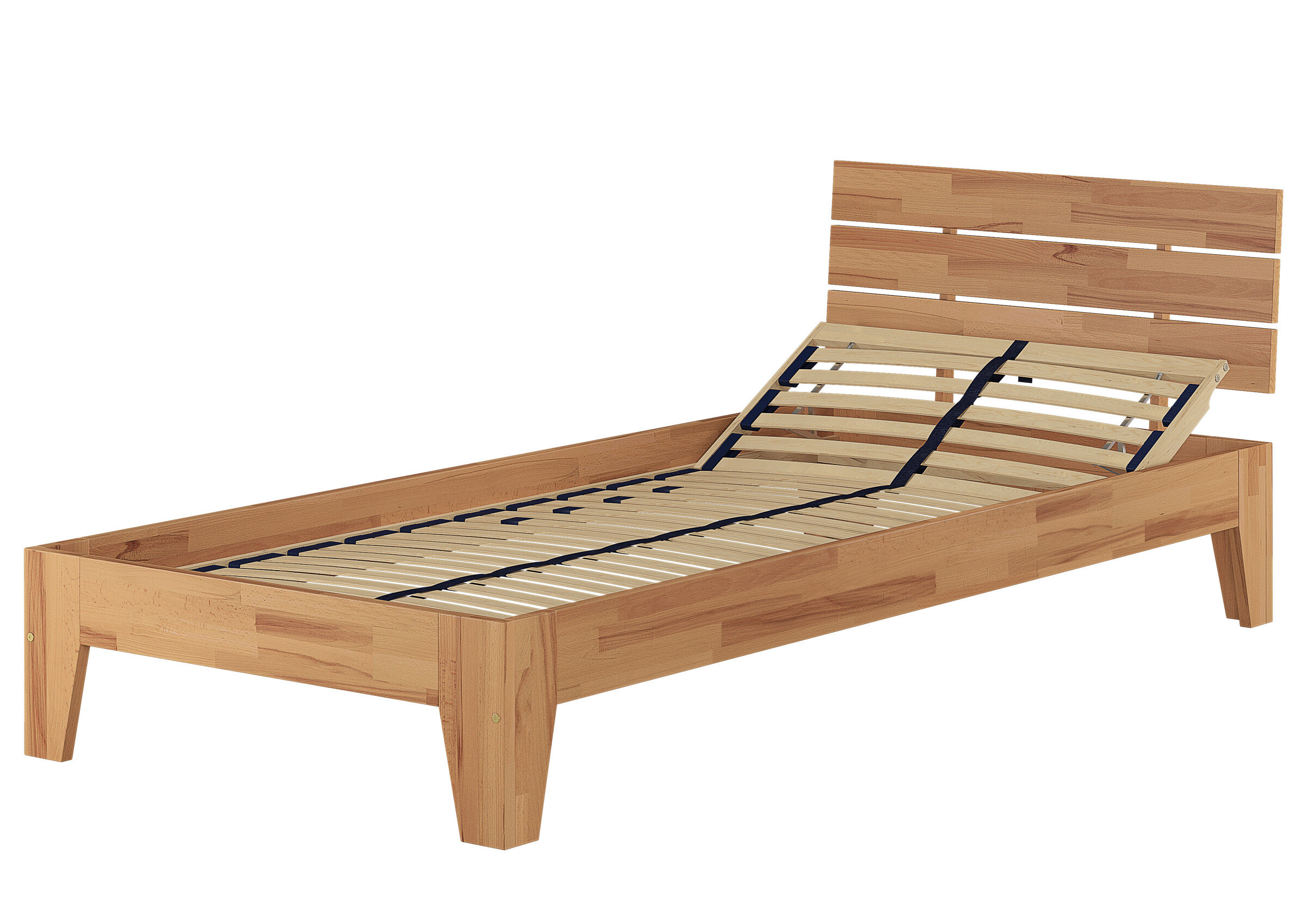 Quattro varianti del' elegante letto in faggio laccato lungo 90x220 x materasso V-60.82-09-220
