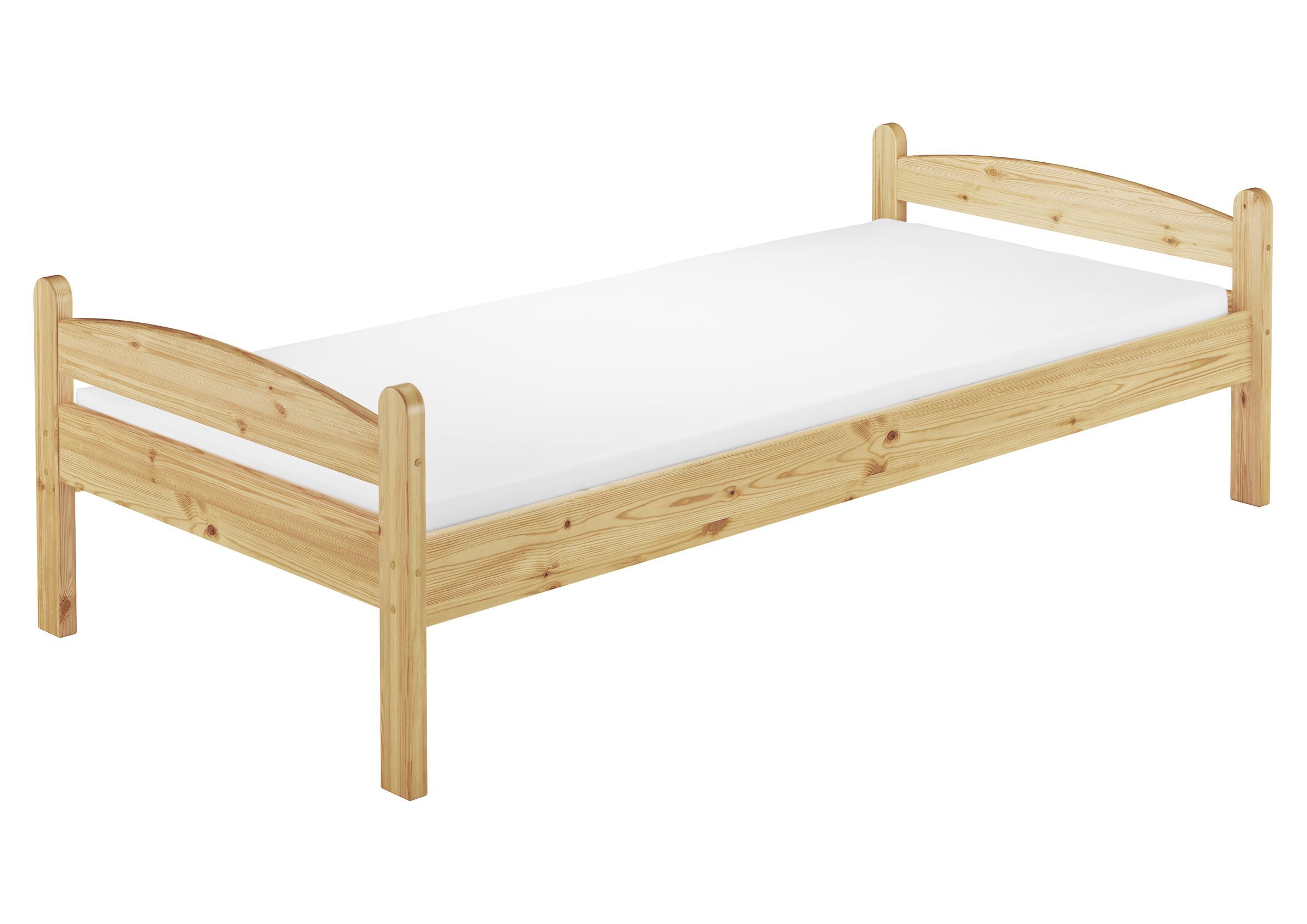 Tre varianti di solido letto classico 100x200 x adulti in Pino massello laccato V-60.32-10