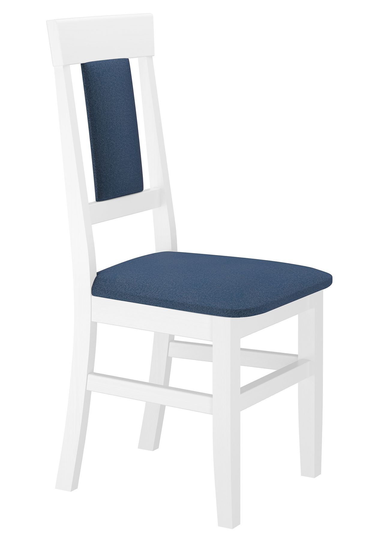 Weißer Küchenstuhl blau
