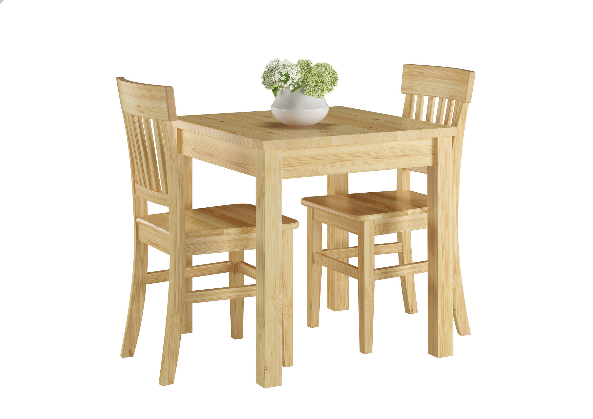 Klassischer Holzstuhl Küchenstuhl robust Massivholzstuhl Doppelpack oder Einzelstuhl V-90.71-27