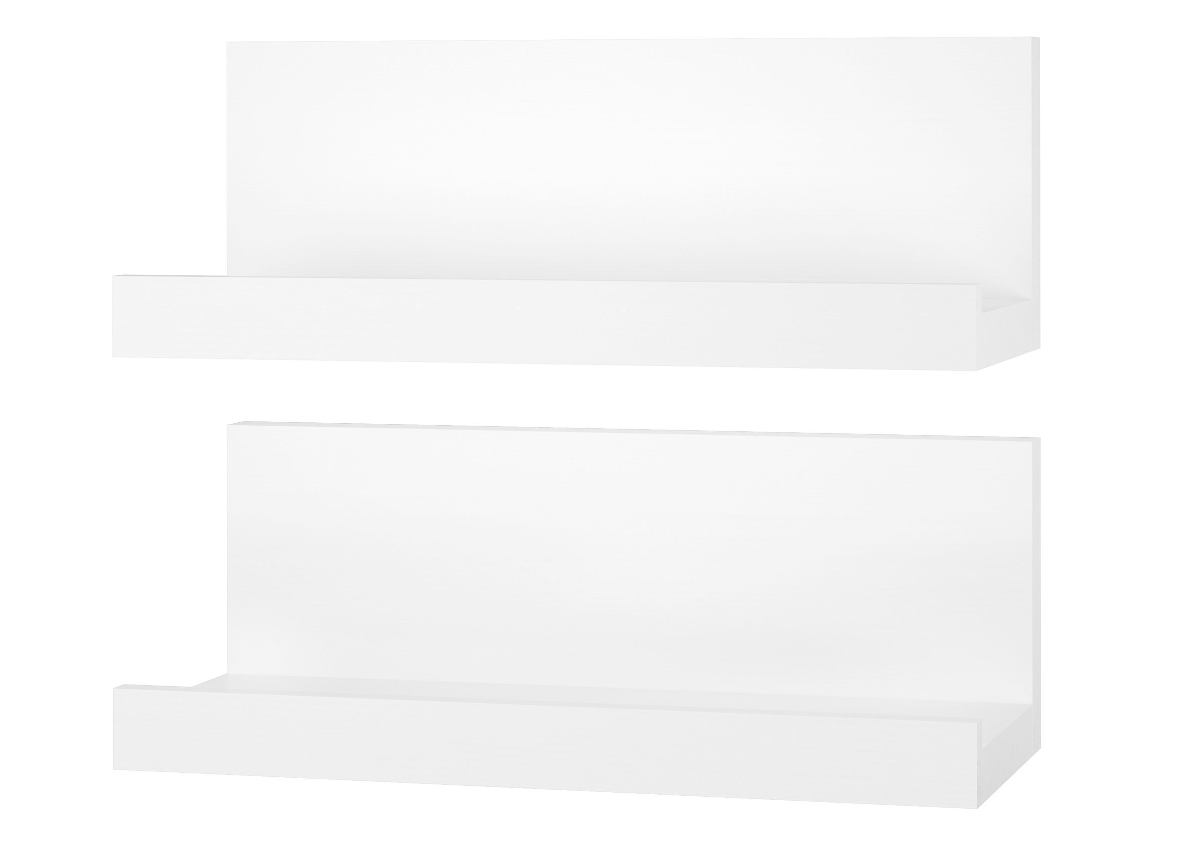 Due varianti di mensola porta oggetti per letti o muro in Pino laccata o bianca V-90.82-14