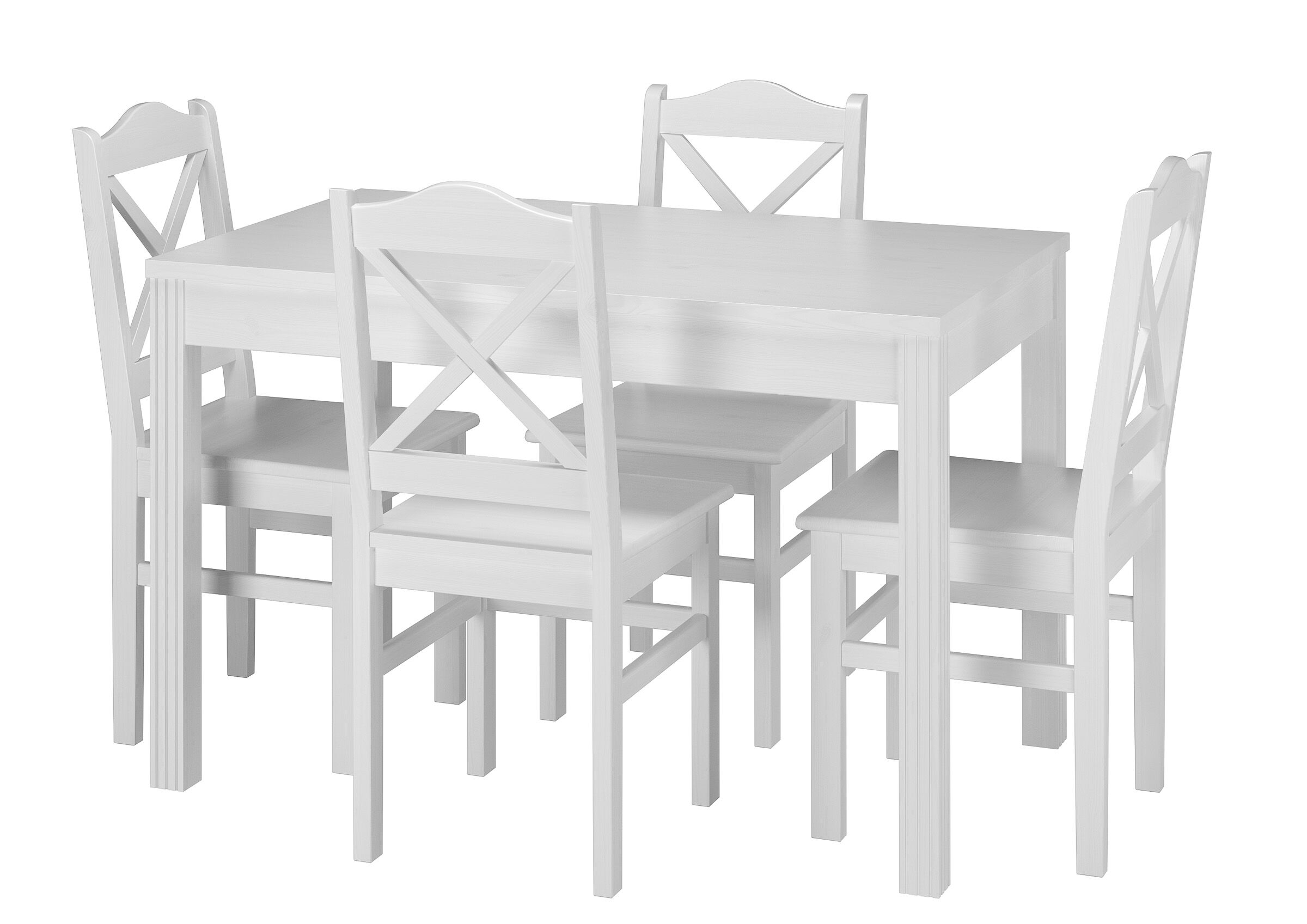 Tisch mit Stühlen weiß
