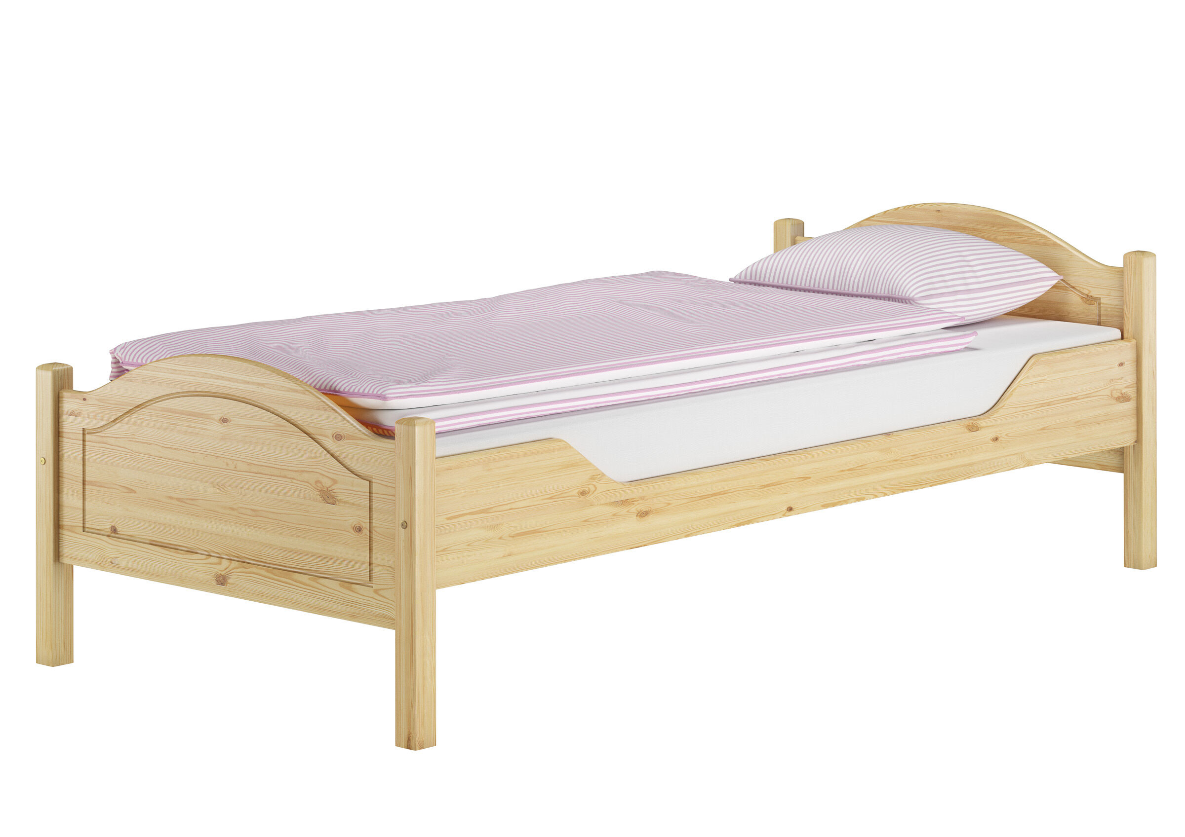 Sette varianti di solido letto anche per adulti 100x200 in pino massello V-60.30-10