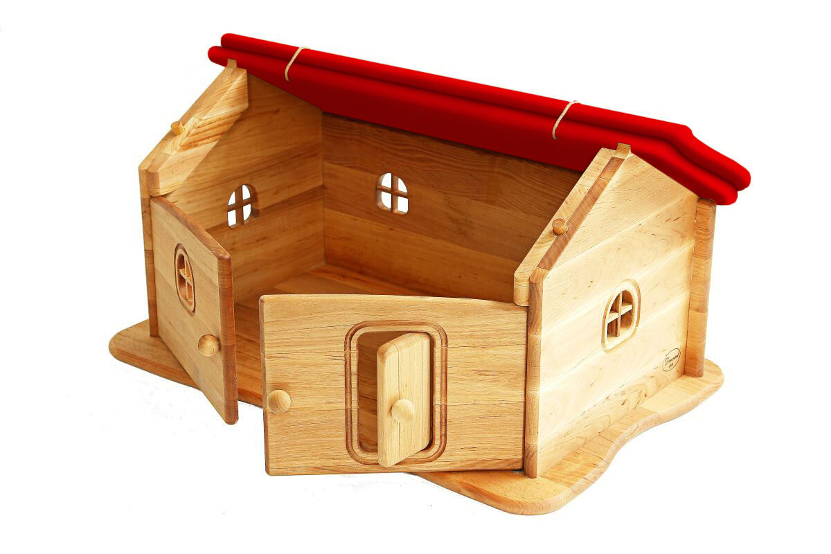 Drewart großes Haus mit Dach rot, Bauernhaus, Spielhaus, kleiner Kinderbauernhof 935-4026
