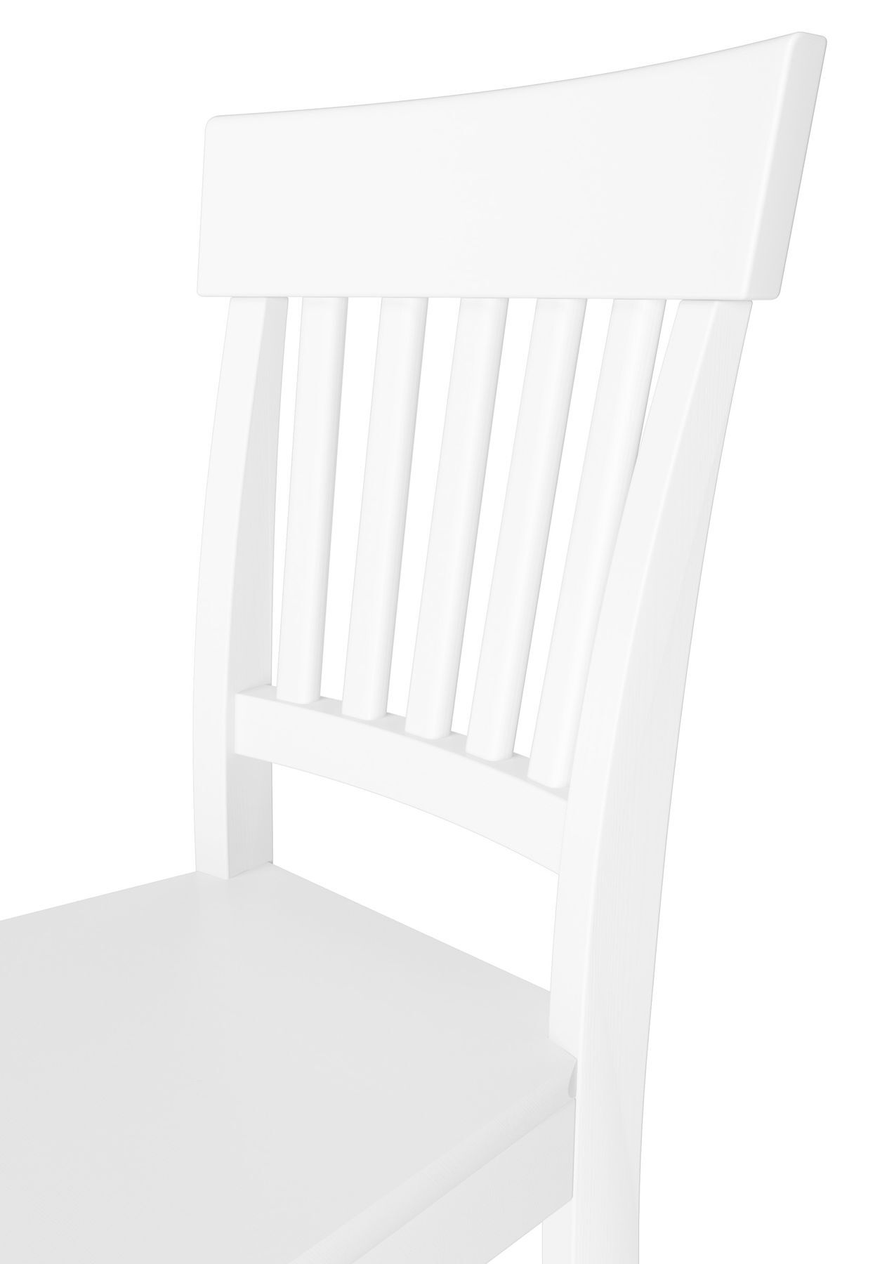 Klassischer weißer Holzstuhl aus massiver Kiefer V-90.71-27W 