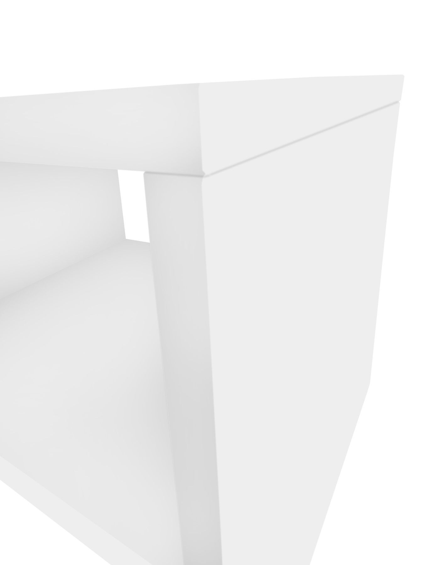 Weißer Nachttisch Buche Massivholz Nachtkonsole Beistelltisch 90.20-K31W