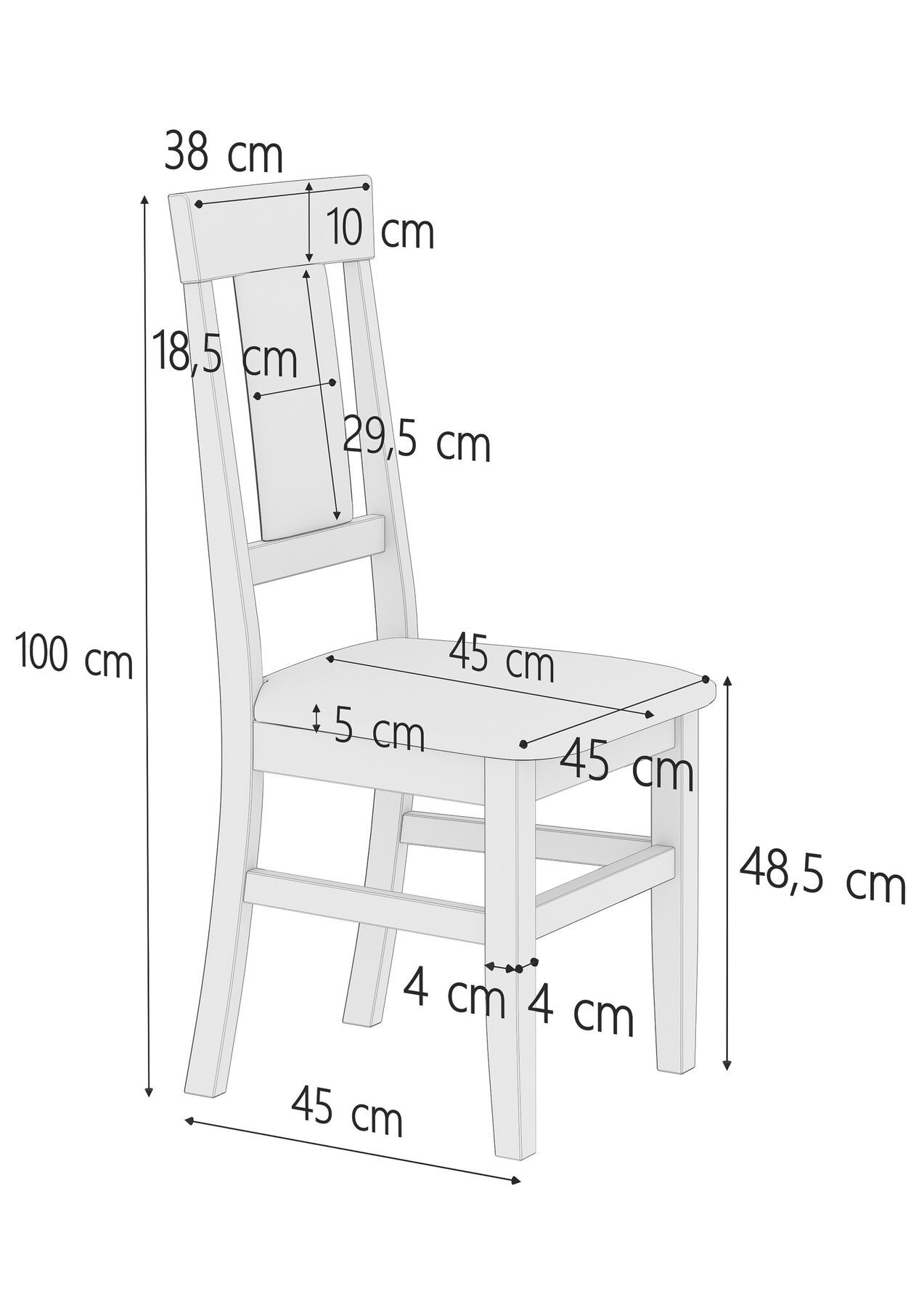 Due varianti di sedia imbottita in legno massello bianco sala tessuto grigio V-90.71-25W