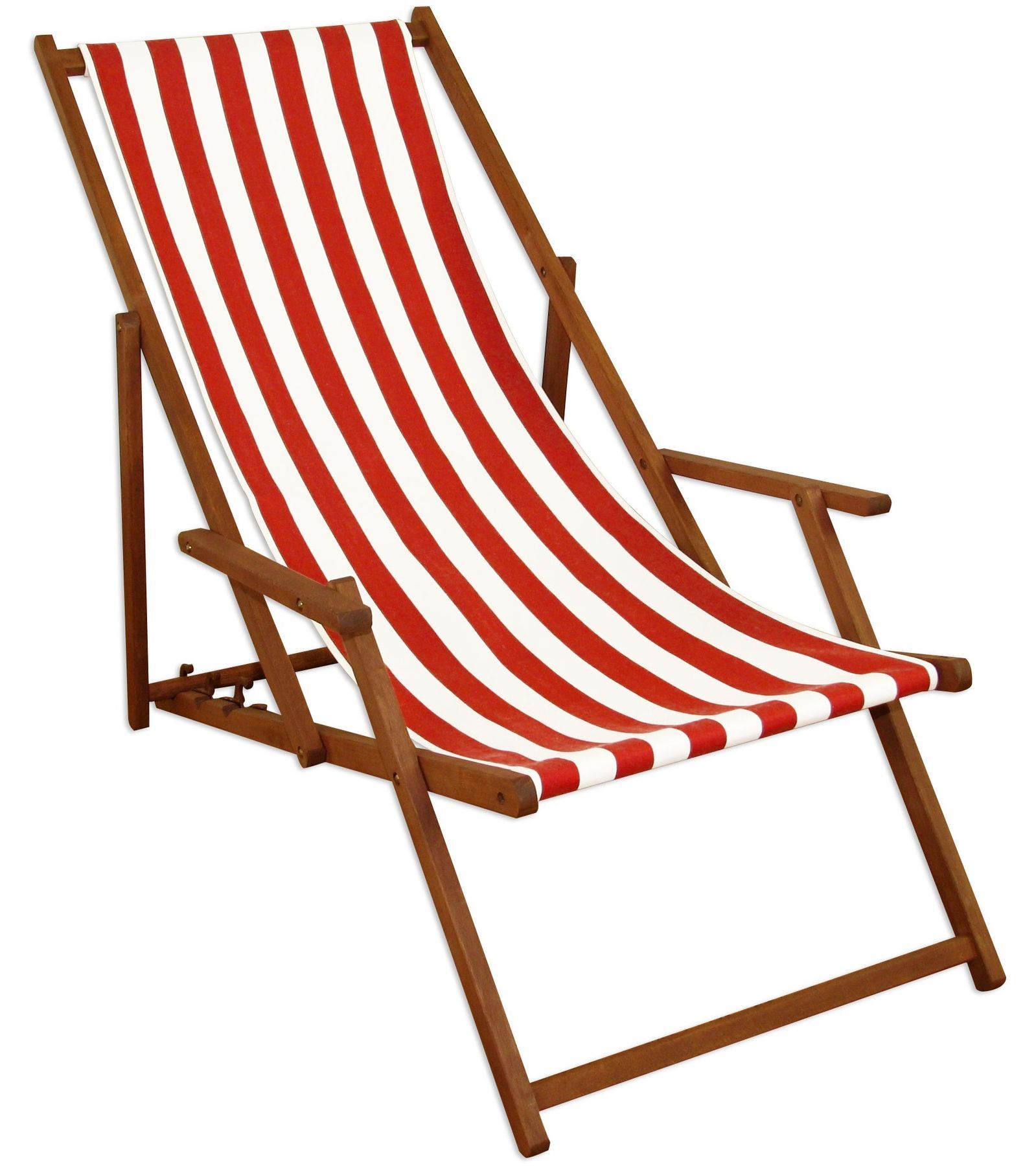 Relax-Stuhl Sitzstoff rot-weiß