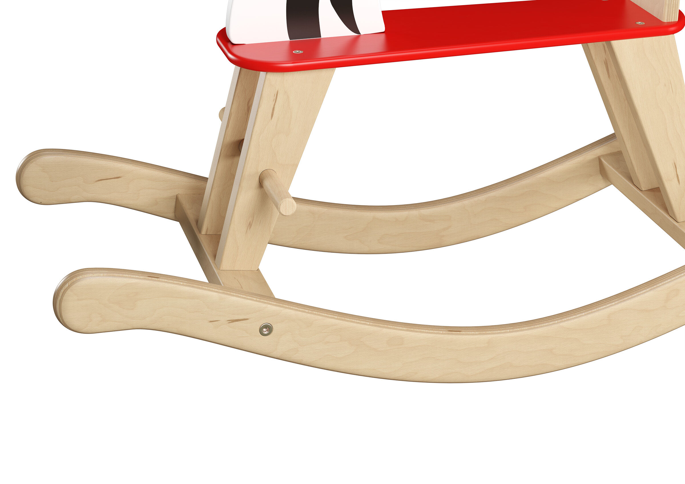 Balançoire cheval en bois coloré Balançoire jouet en bois pour les tout-petits 96-222