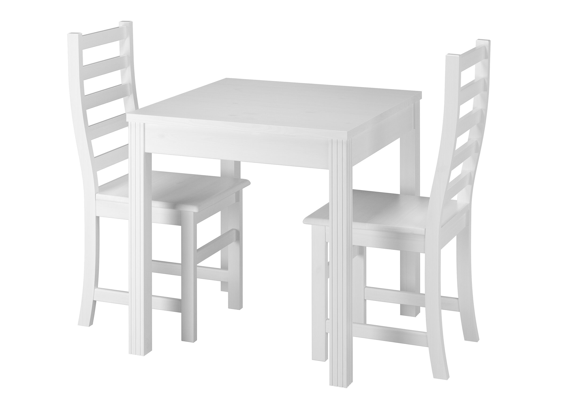 kleiner Küchentisch mit Stühlen weiß